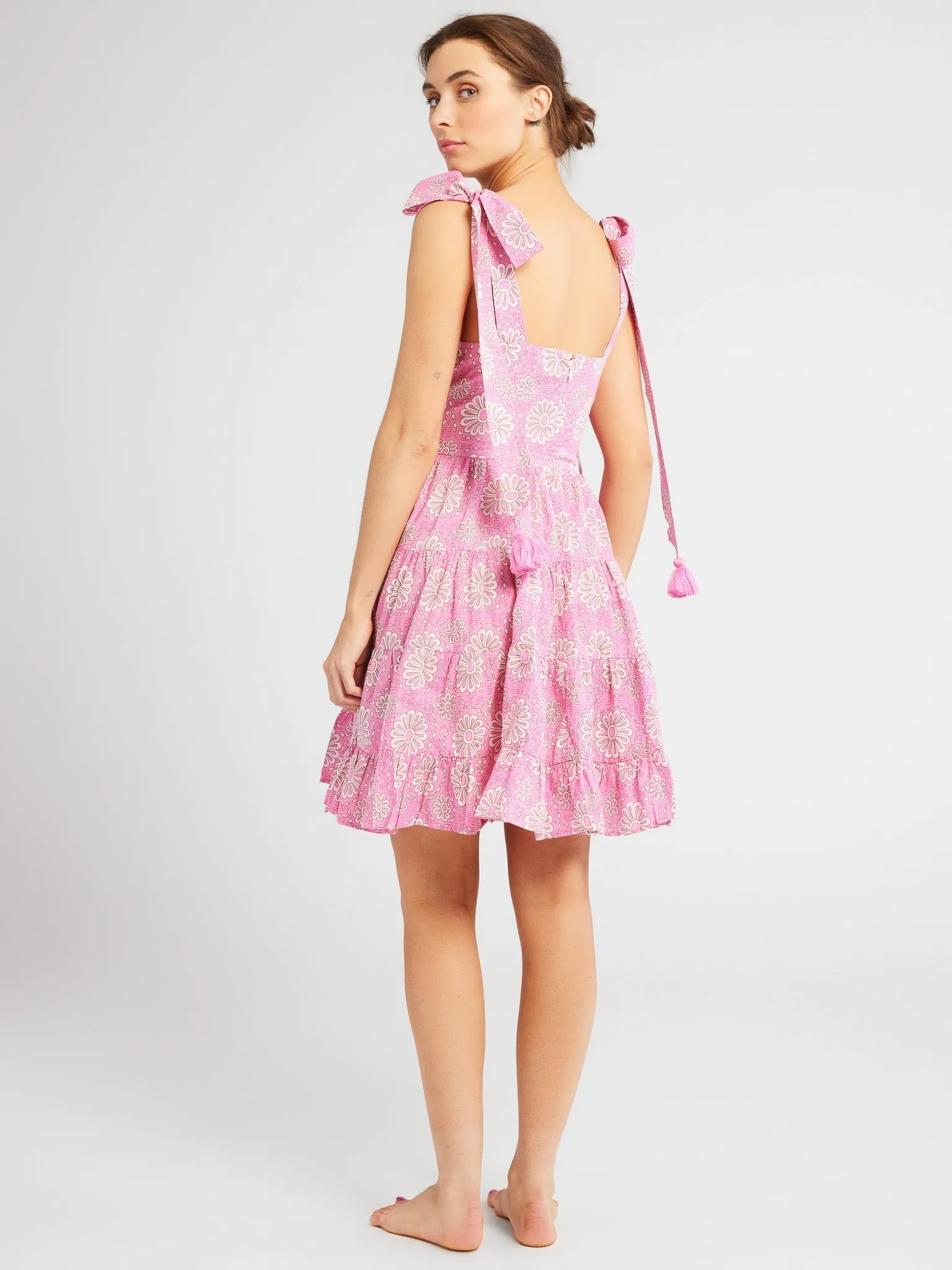 Kiara Dress in Pink Daisy sold by MILLE product image thumbnail 5