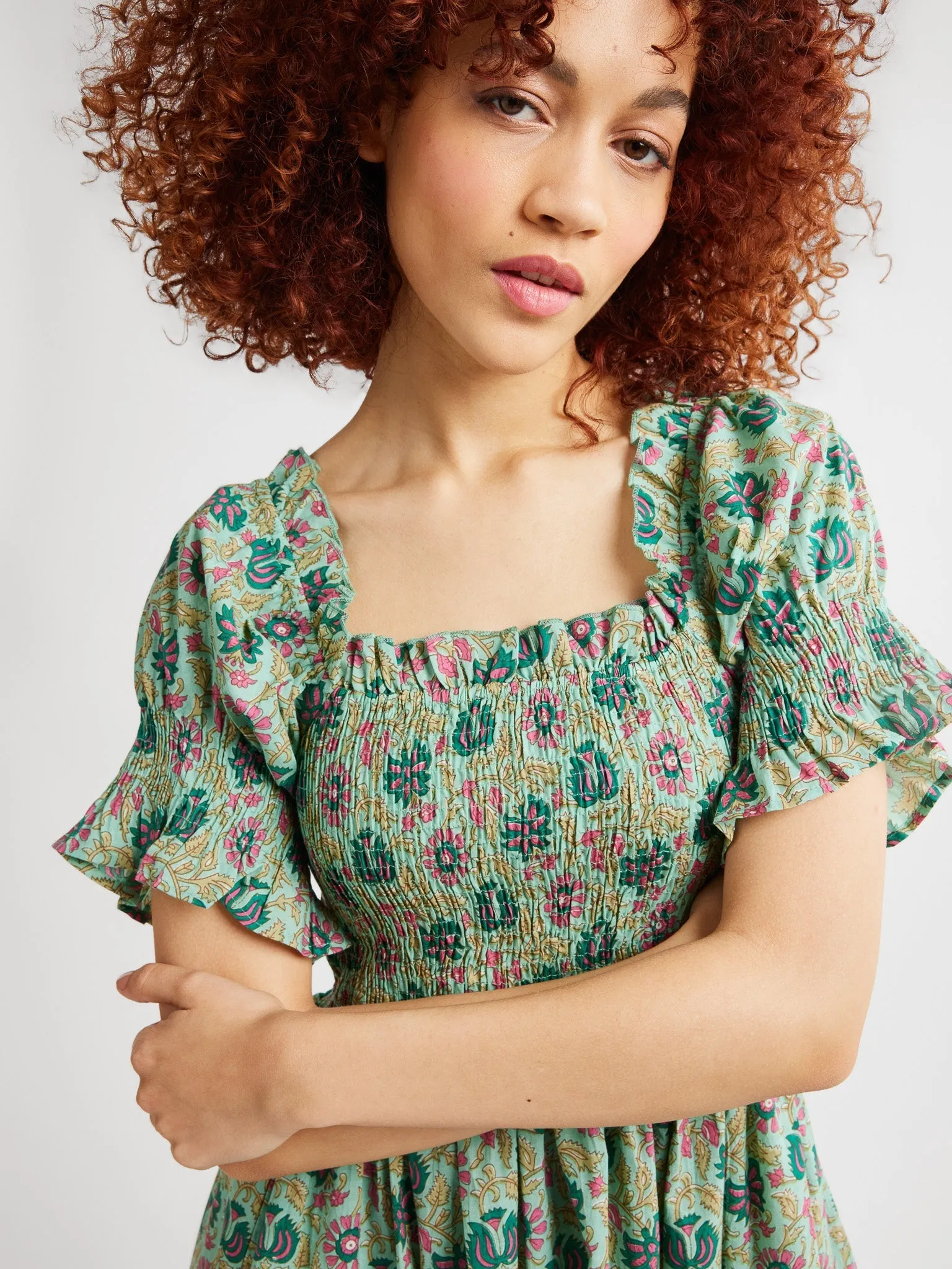 Kiki Dress in Caribbean Floral sold by MILLE product image thumbnail 3