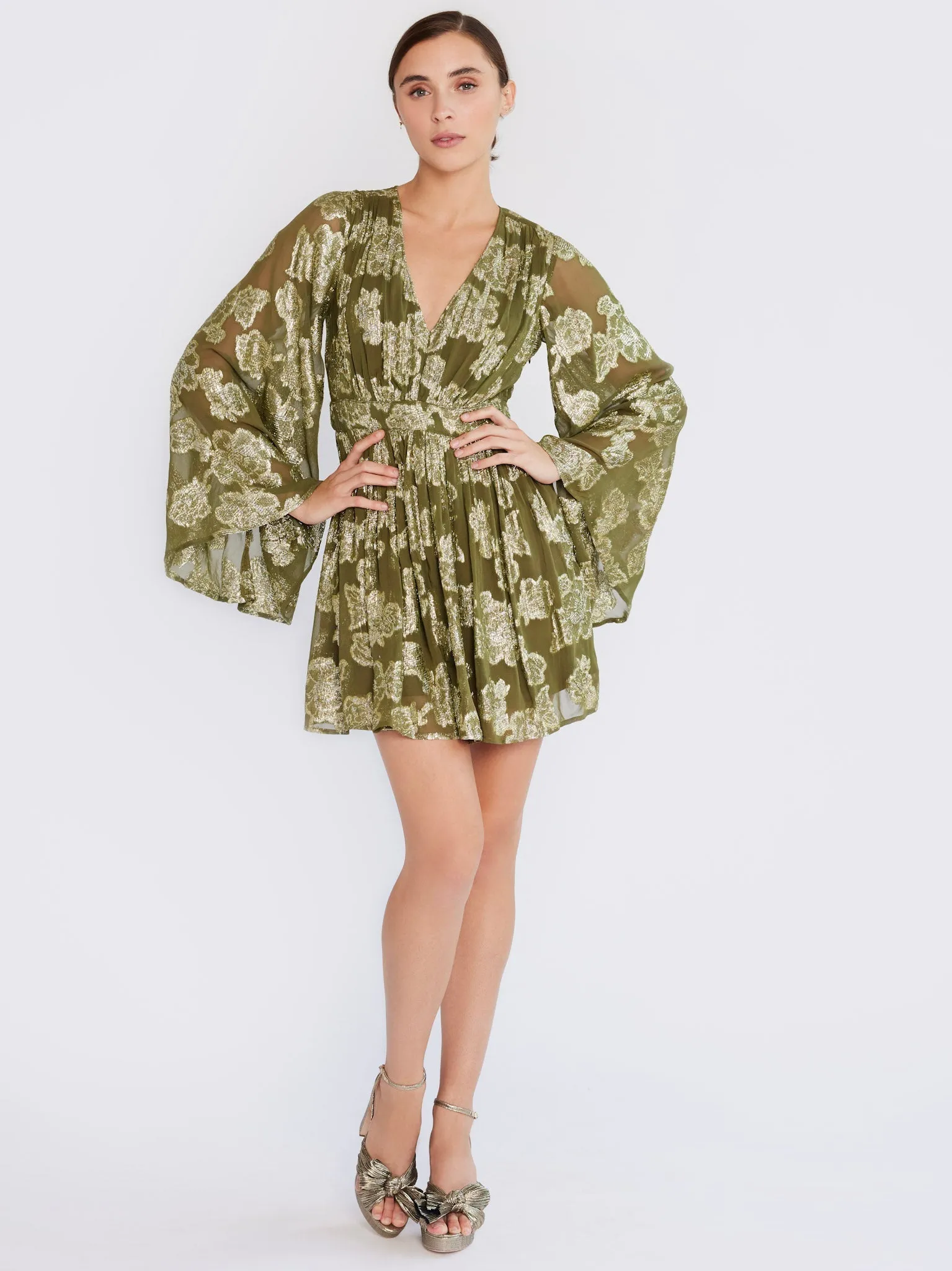 Goldie Dress in Gold Leaf sold by MILLE