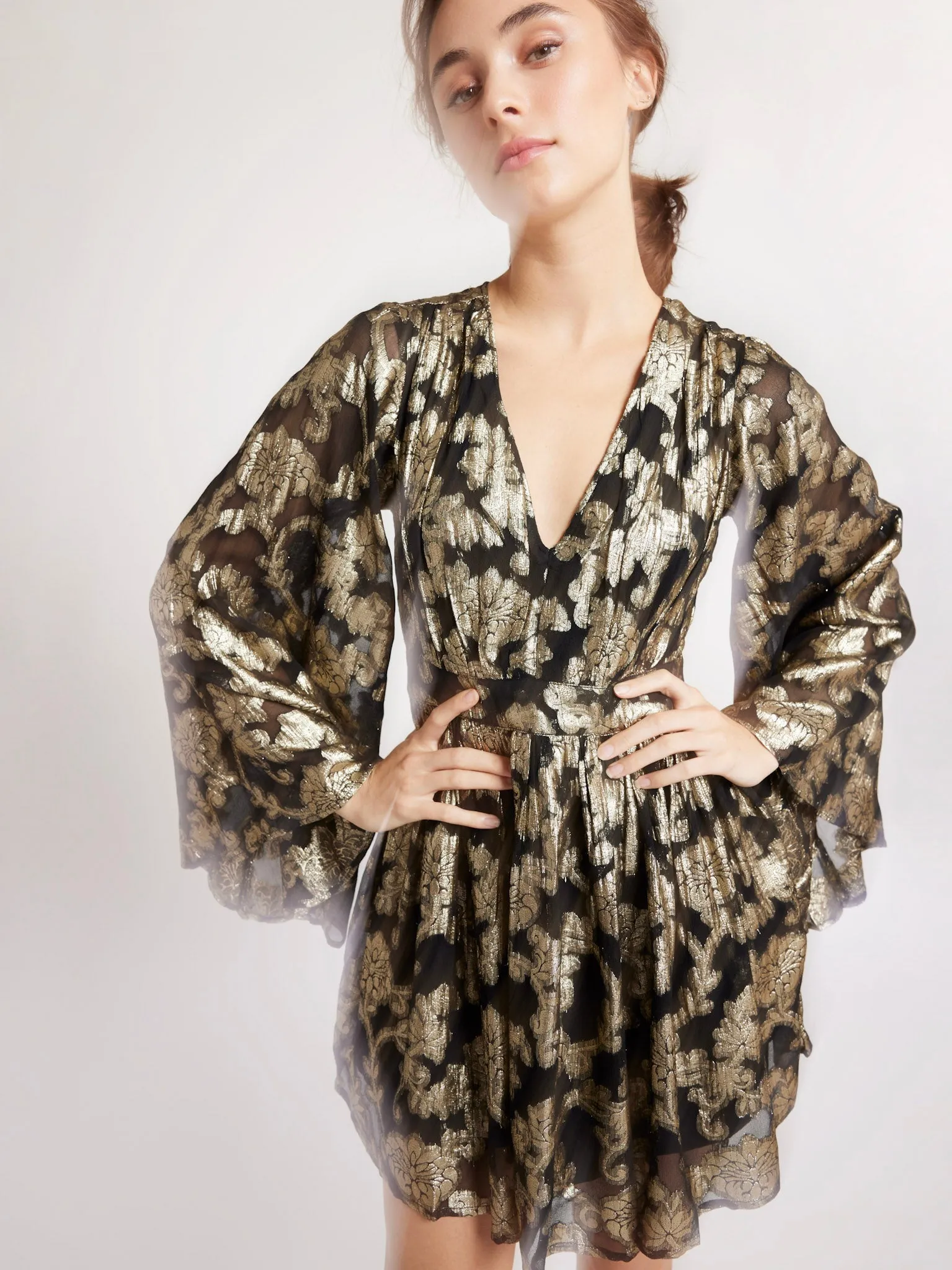 Goldie Dress in Metallic Jacquard sold by MILLE product image thumbnail 5