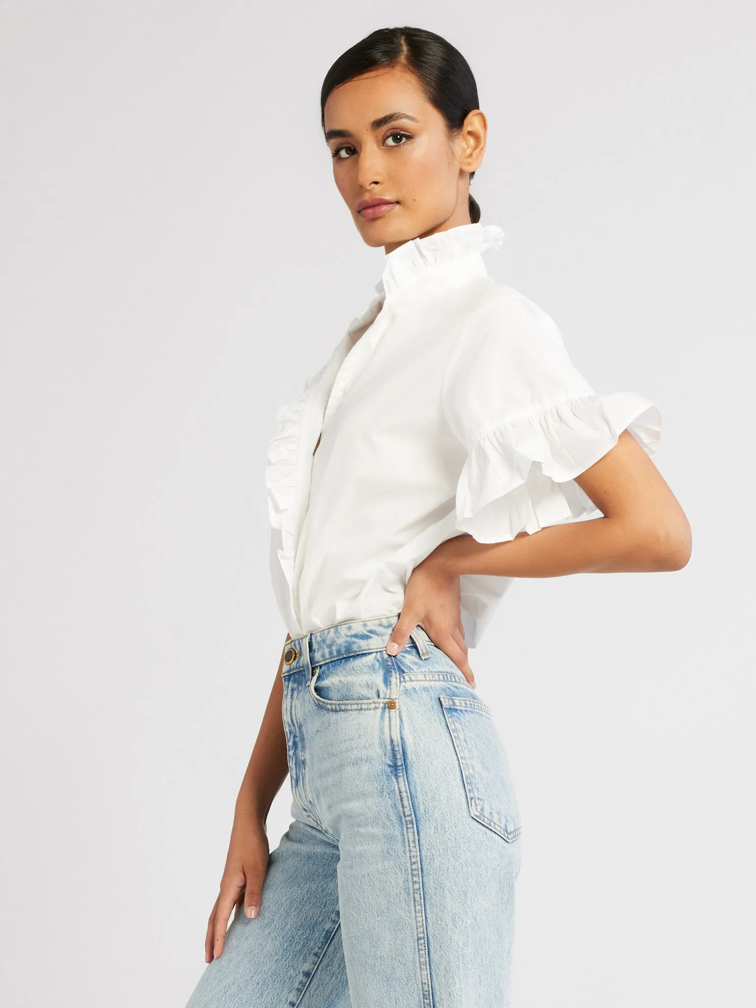 Vanessa Top in White sold by MILLE product image thumbnail 3