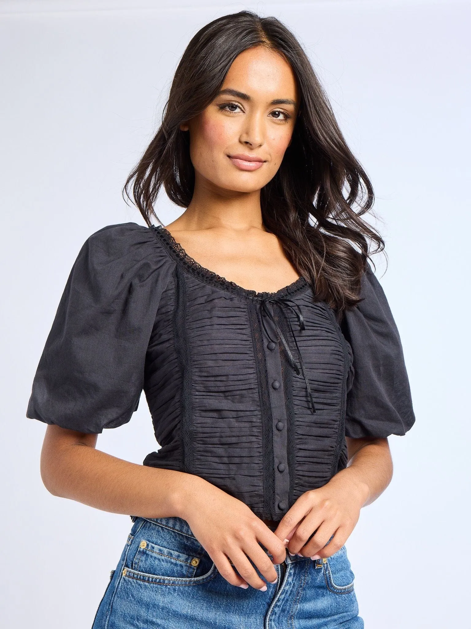Ophelia Top in Black sold by MILLE