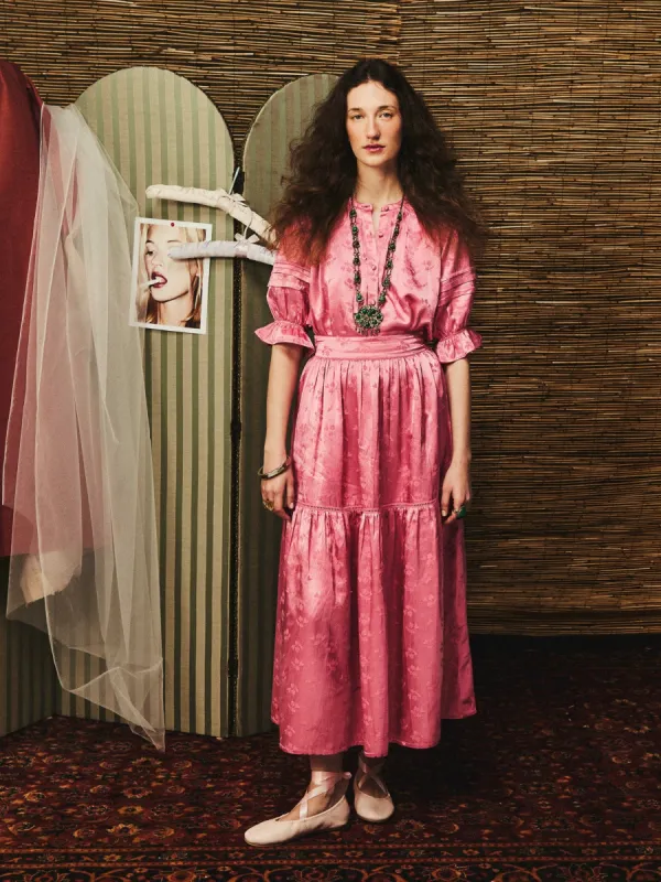 Betty Skirt in Geranium sold by MILLE