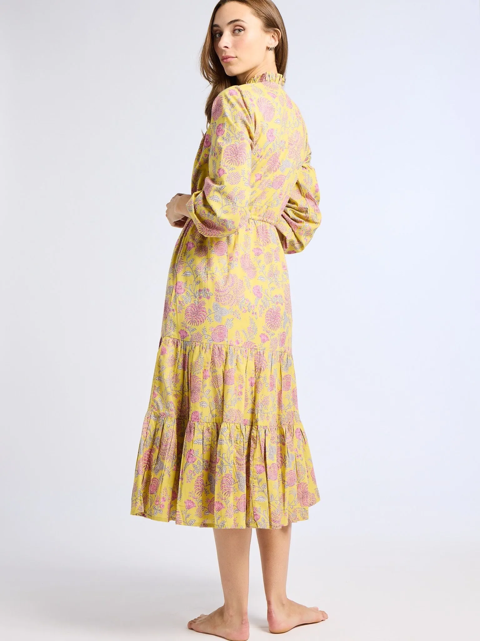 Astrid Dress in Citron Floral sold by MILLE product image thumbnail 5