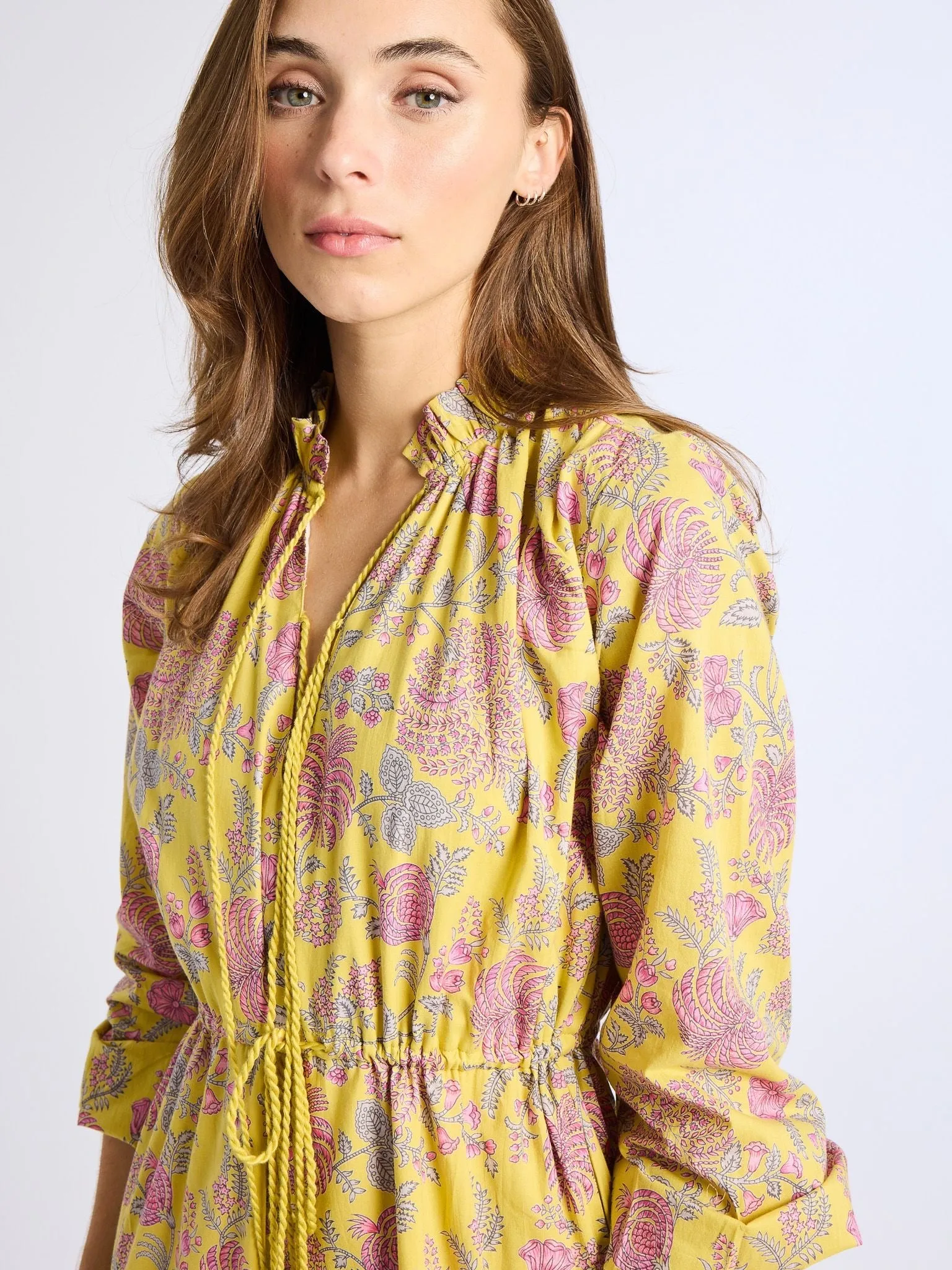 Astrid Dress in Citron Floral sold by MILLE product image thumbnail 3