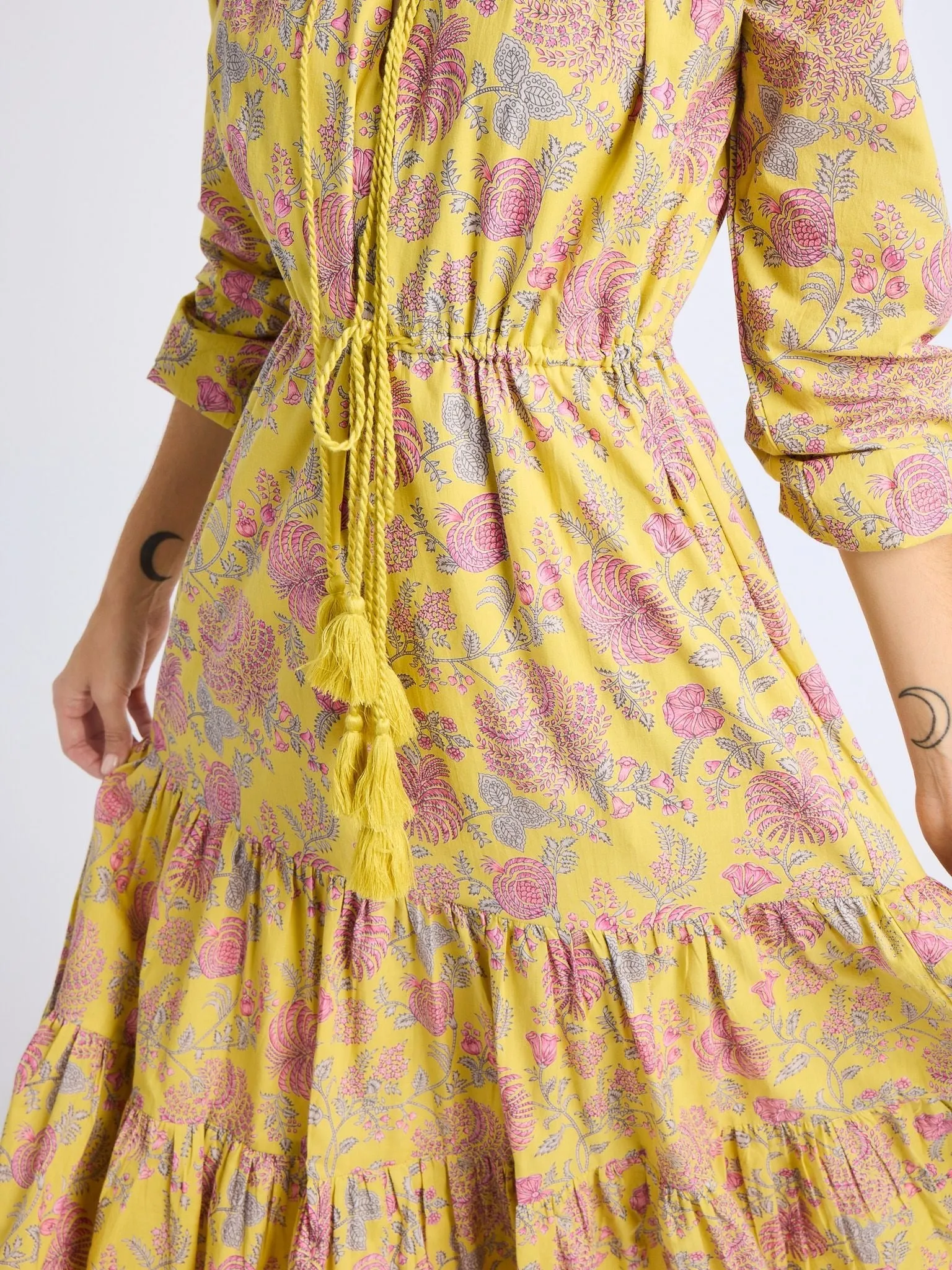 Astrid Dress in Citron Floral sold by MILLE product image thumbnail 4
