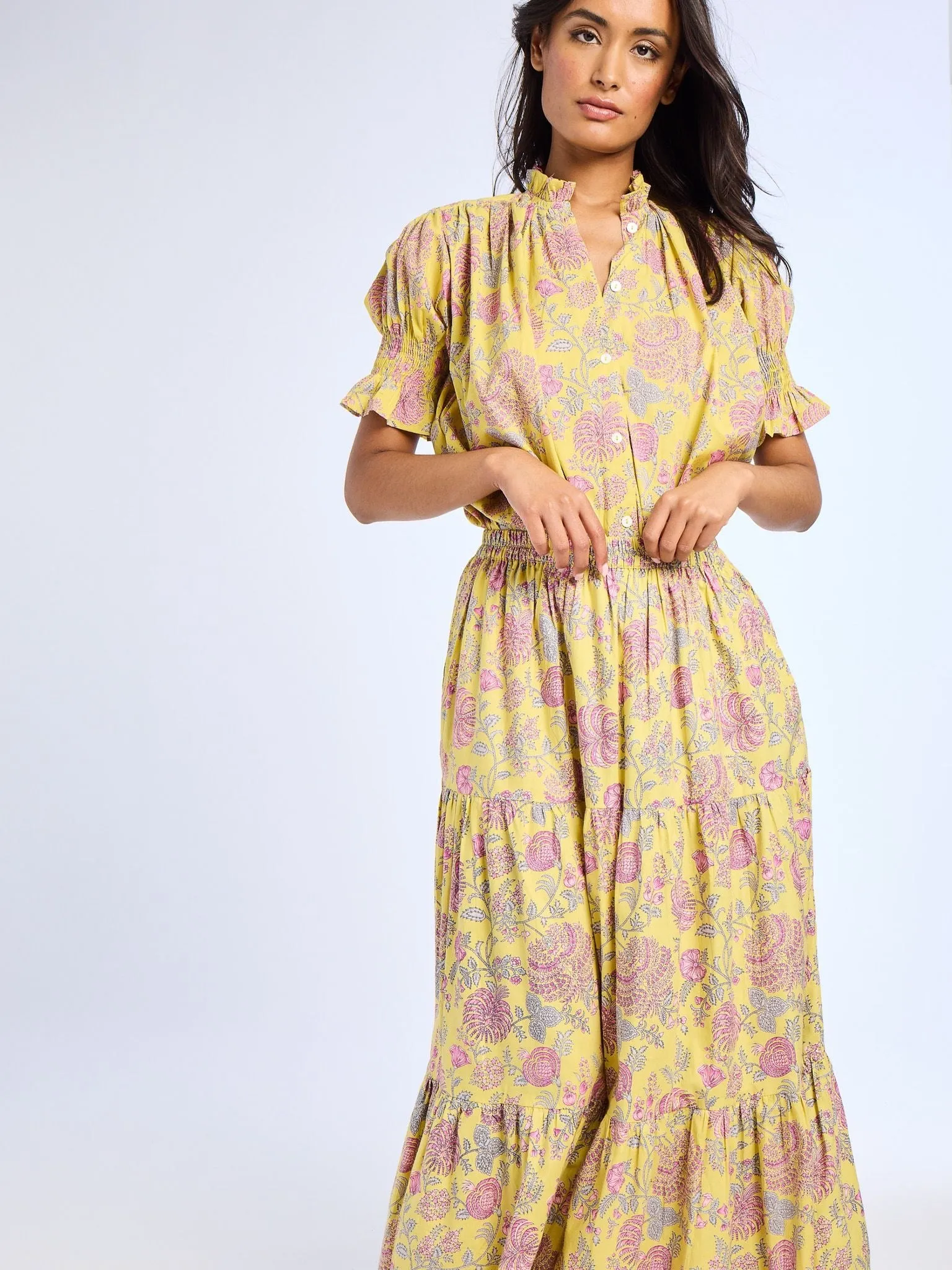 Paola Skirt in Citron Floral sold by MILLE product image thumbnail 5