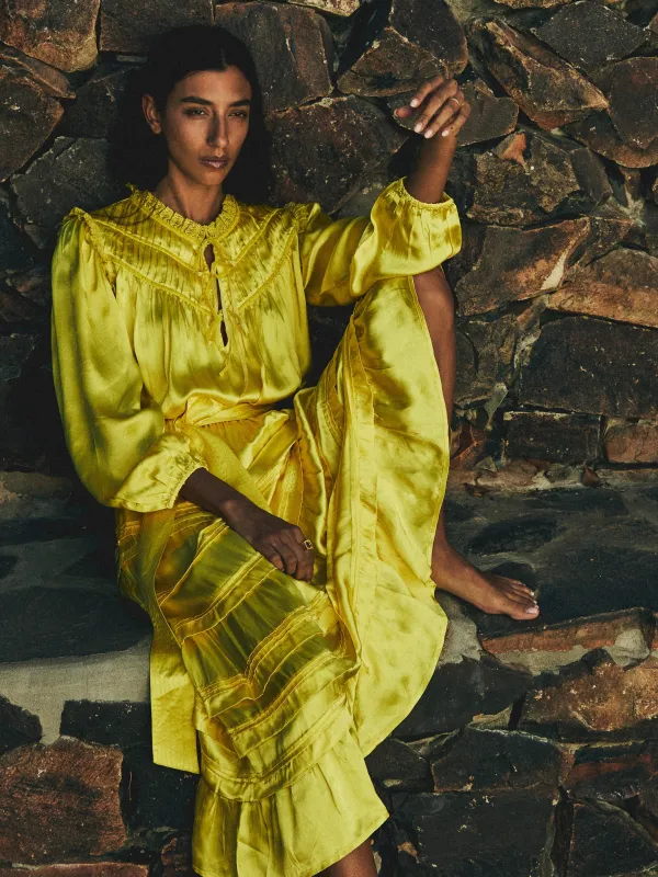 Colette Top in Citron sold by MILLE