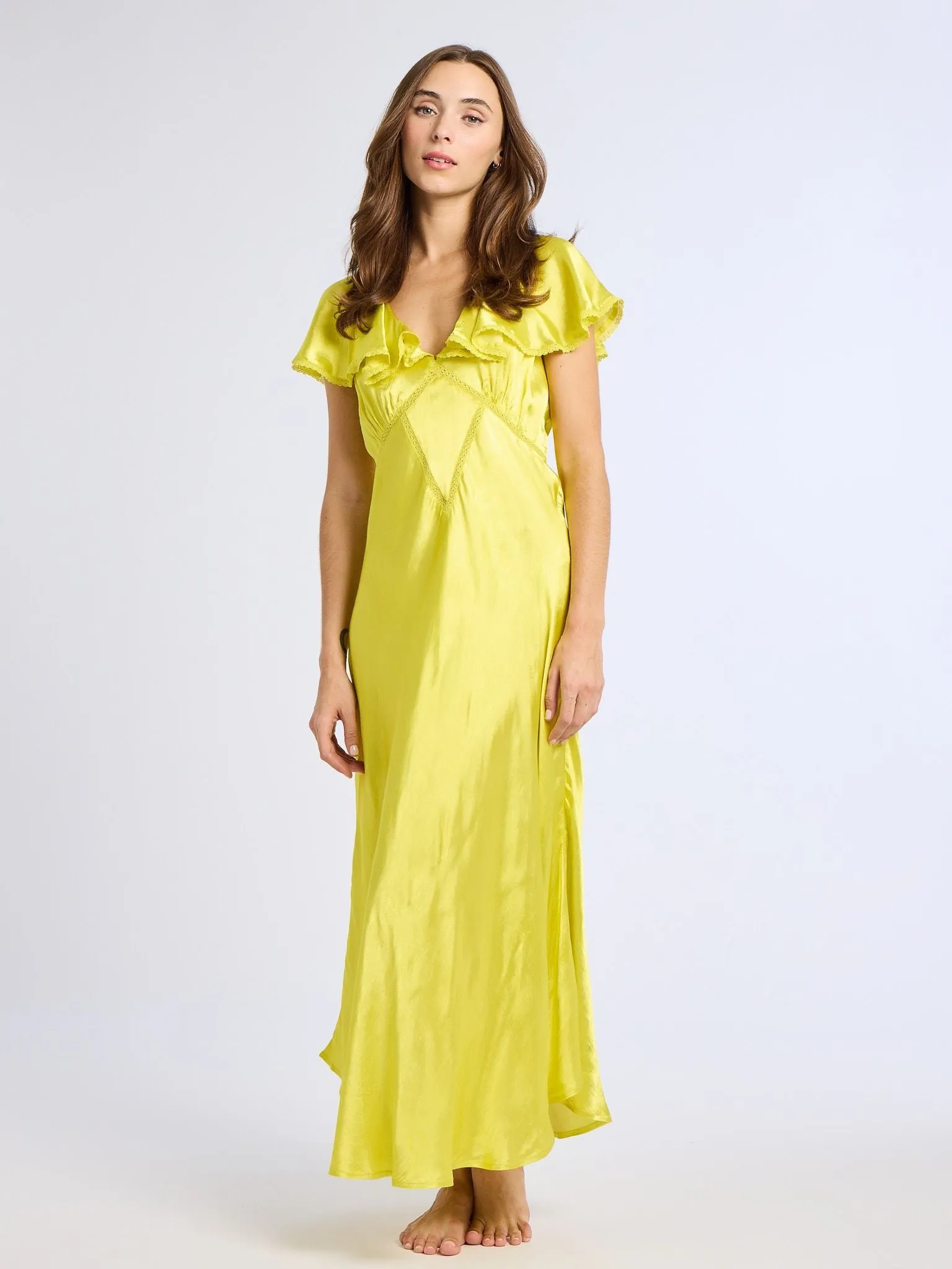 Eloise Dress in Citron sold by MILLE product image thumbnail 3