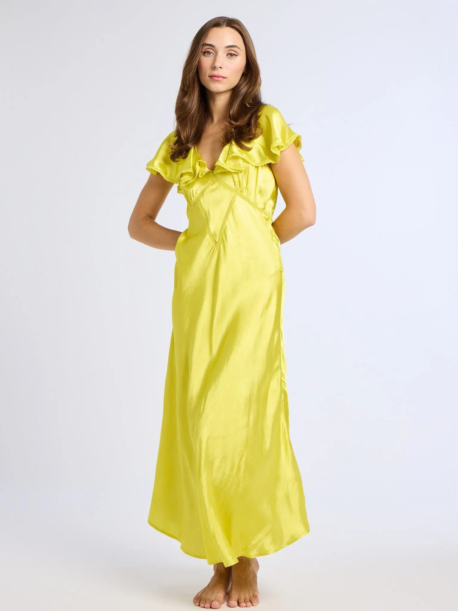 Eloise Dress in Citron sold by MILLE product image thumbnail 5