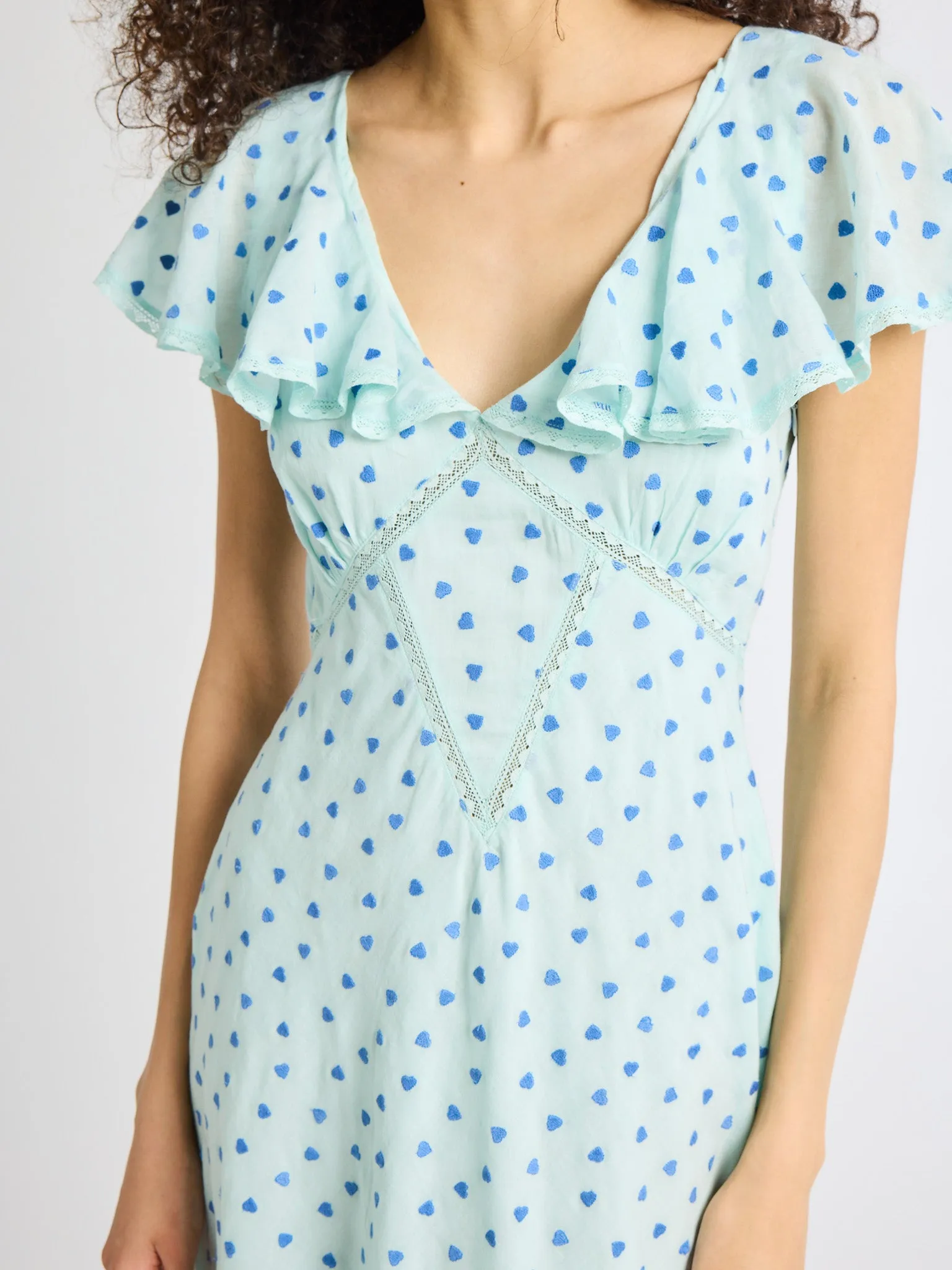 Eloise Dress in Blue Hearts sold by MILLE product image thumbnail 5