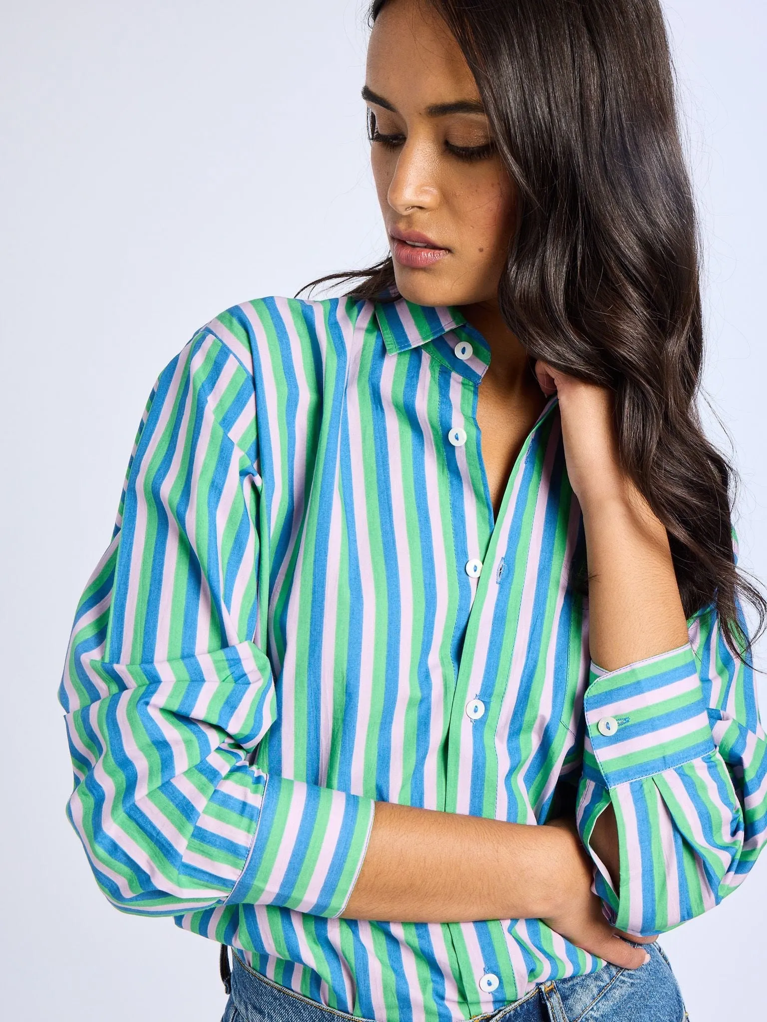 Sofia Top in Printemps Stripe sold by MILLE product image thumbnail 5