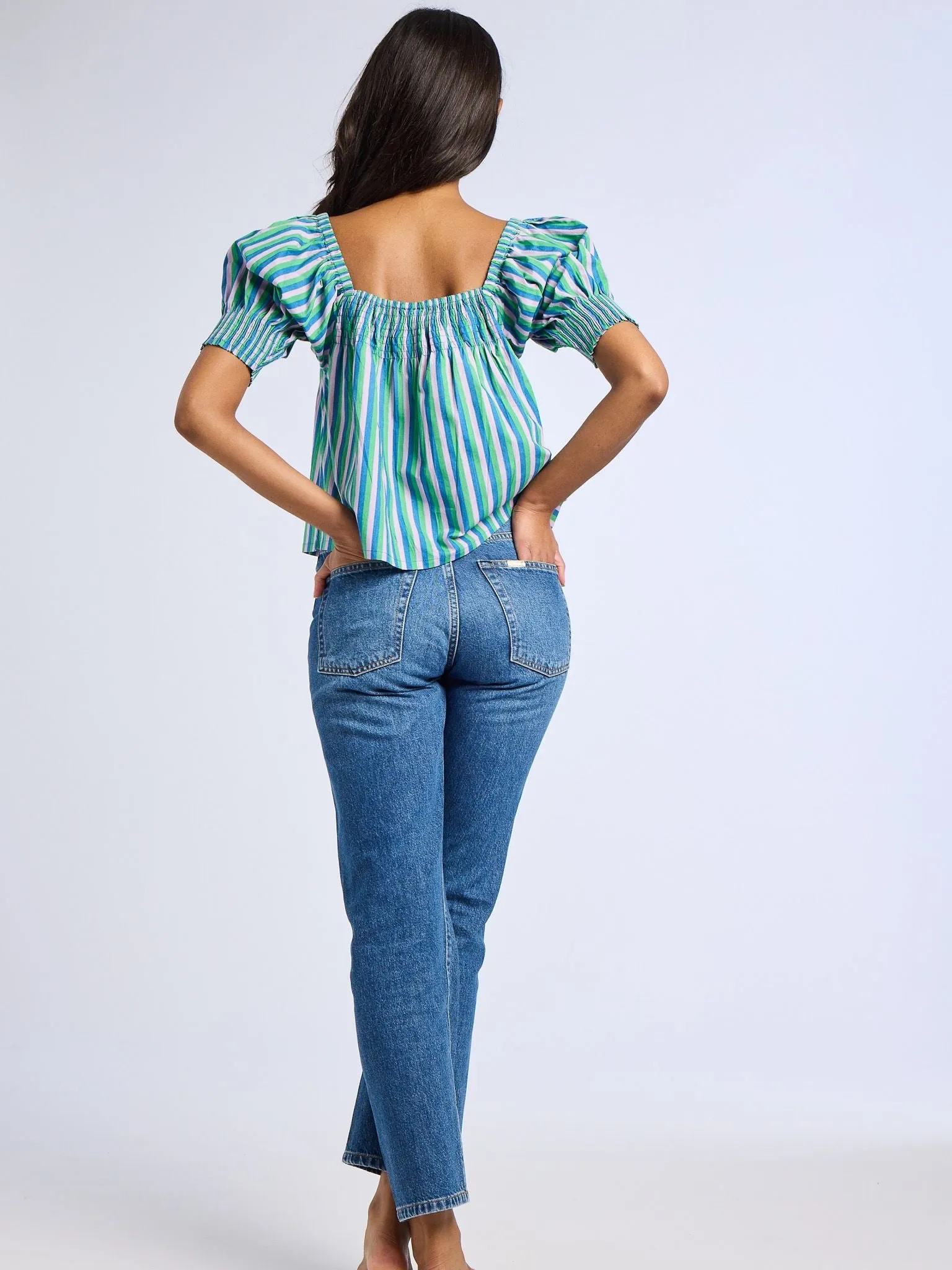 Caro Top in Printemps Stripe sold by MILLE product image thumbnail 5