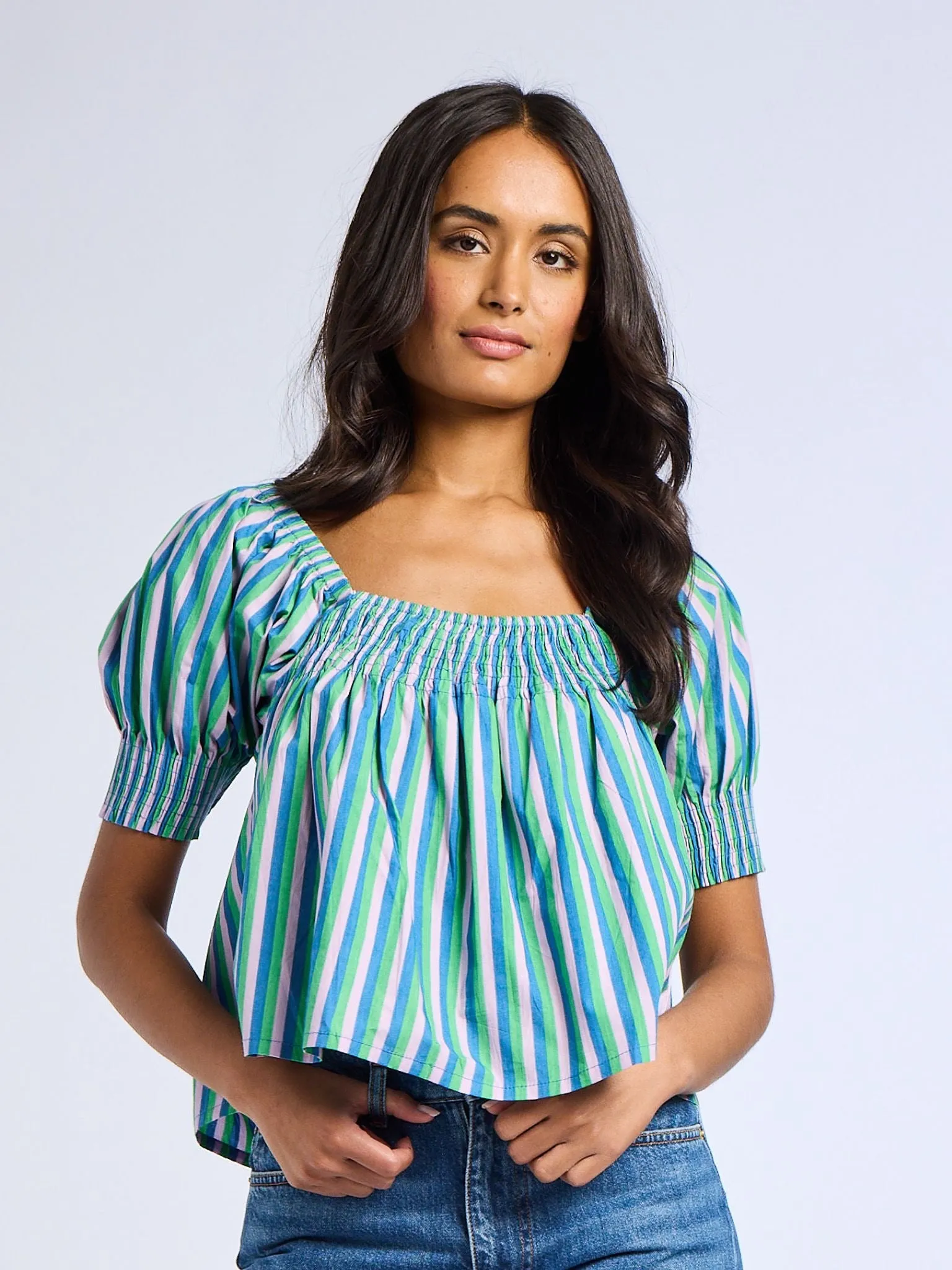 Caro Top in Printemps Stripe sold by MILLE product image thumbnail 2