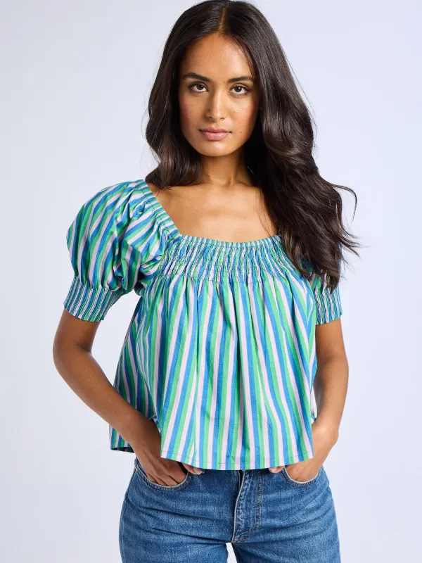 Caro Top in Printemps Stripe sold by MILLE