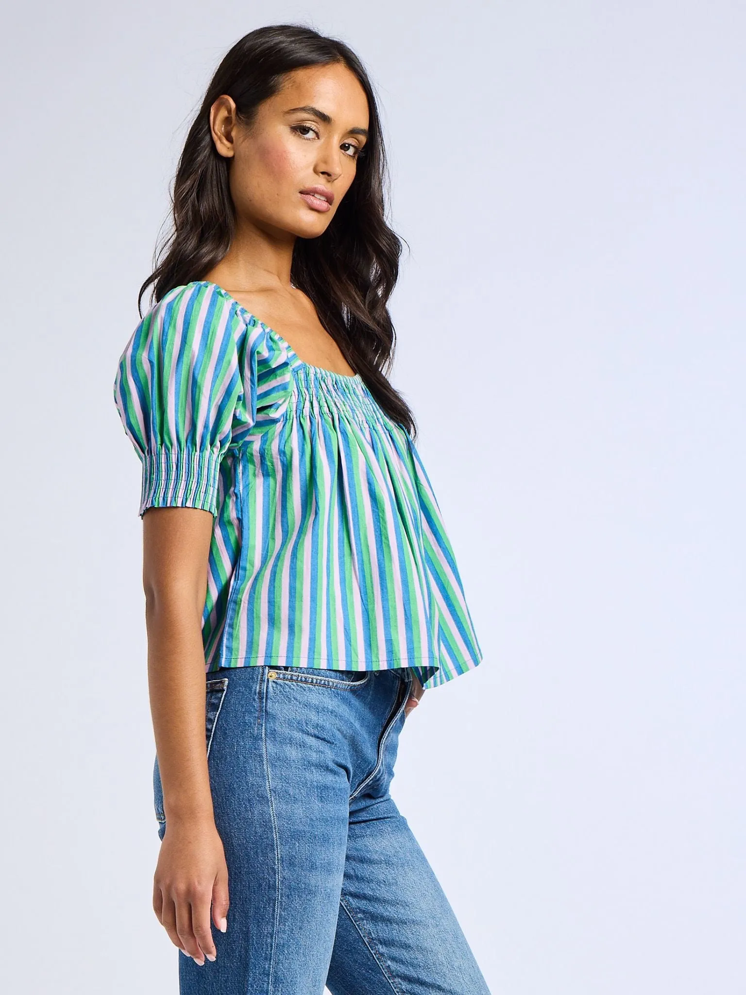 Caro Top in Printemps Stripe sold by MILLE product image thumbnail 4