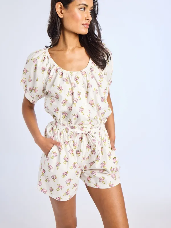 Naomi Top in Rose Block Print sold by MILLE