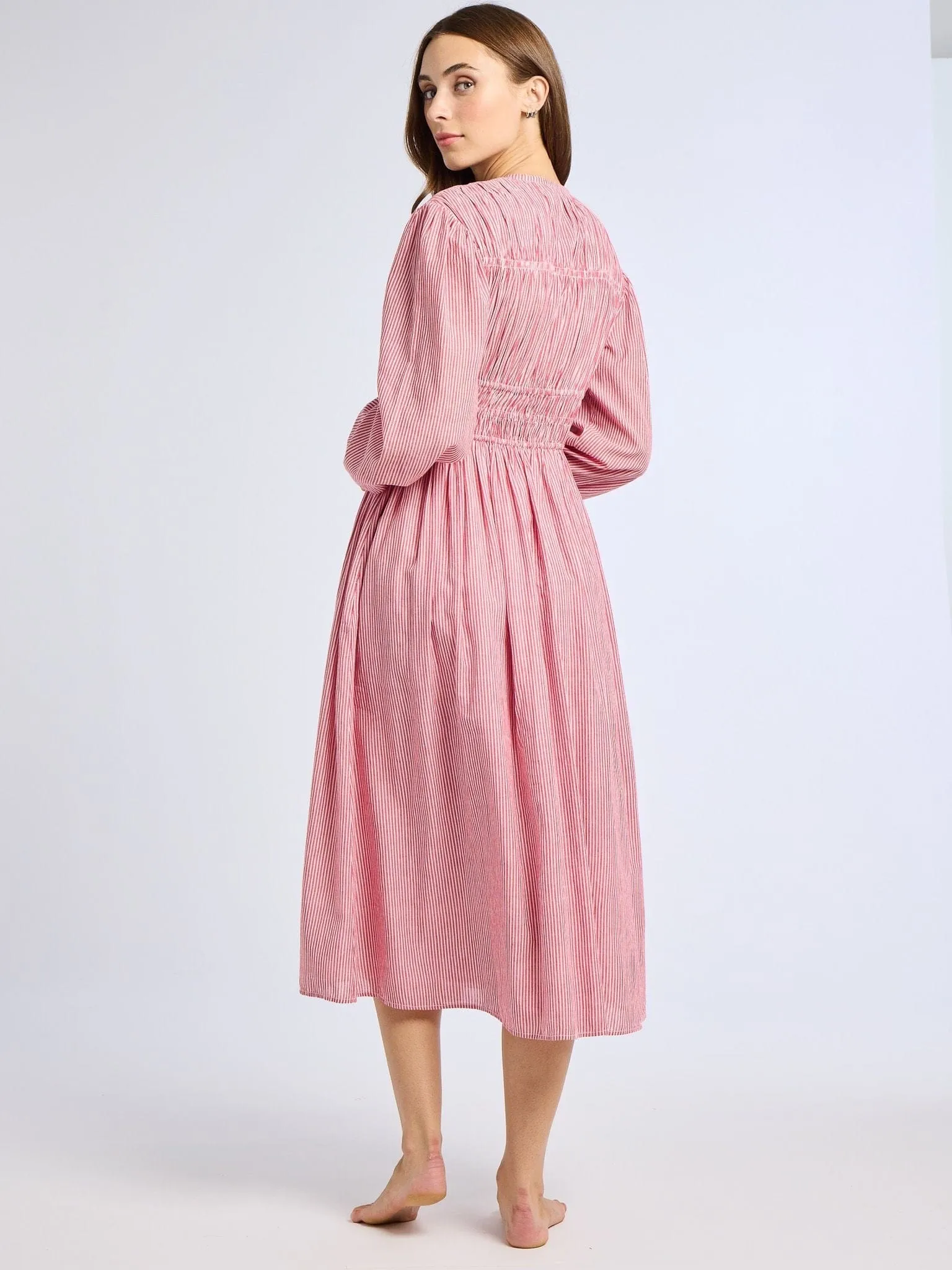 Nora Dress in Tango Stripe sold by MILLE product image thumbnail 5