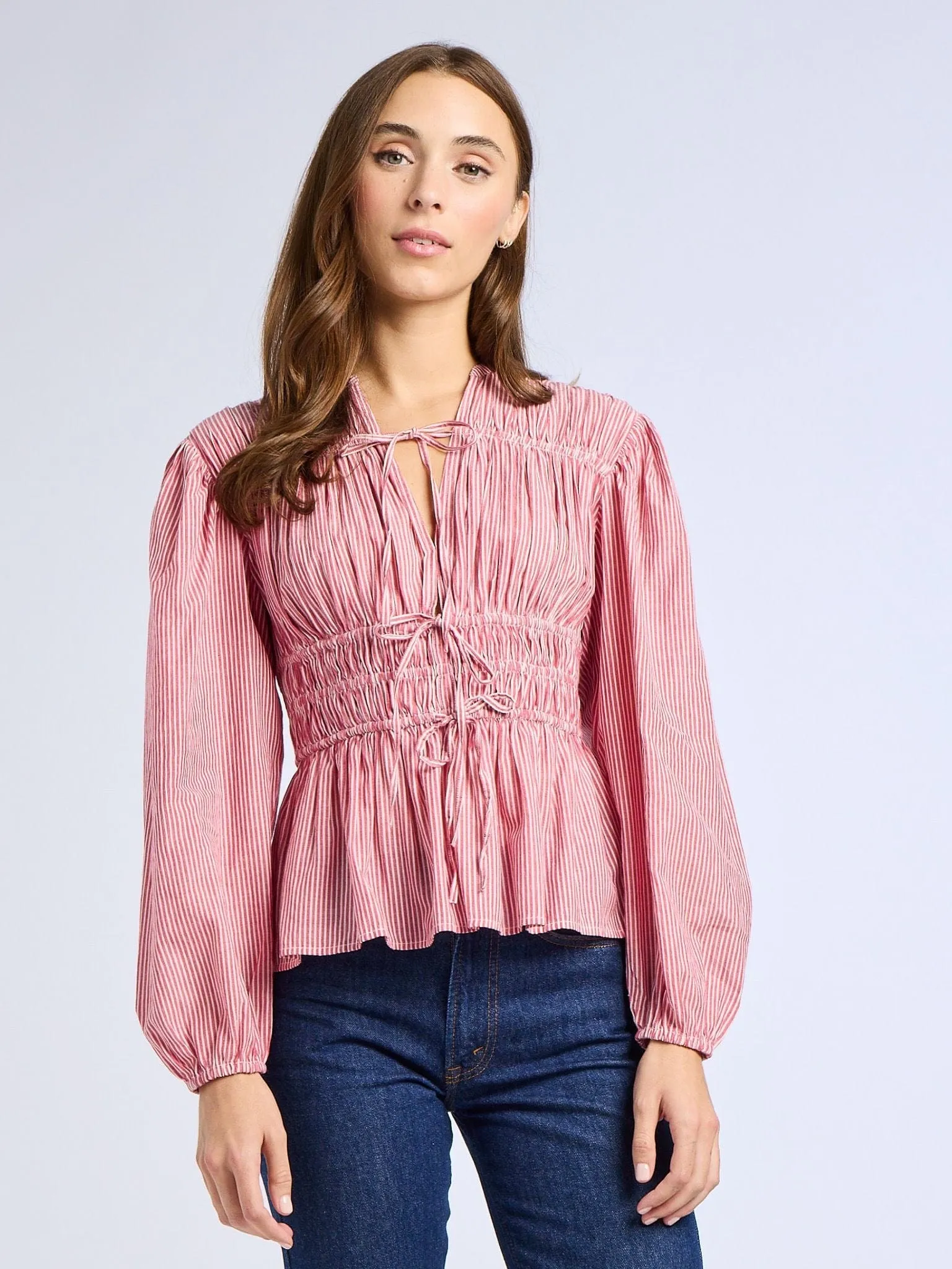 Ella Top in Tango Stripe sold by MILLE product image thumbnail 3