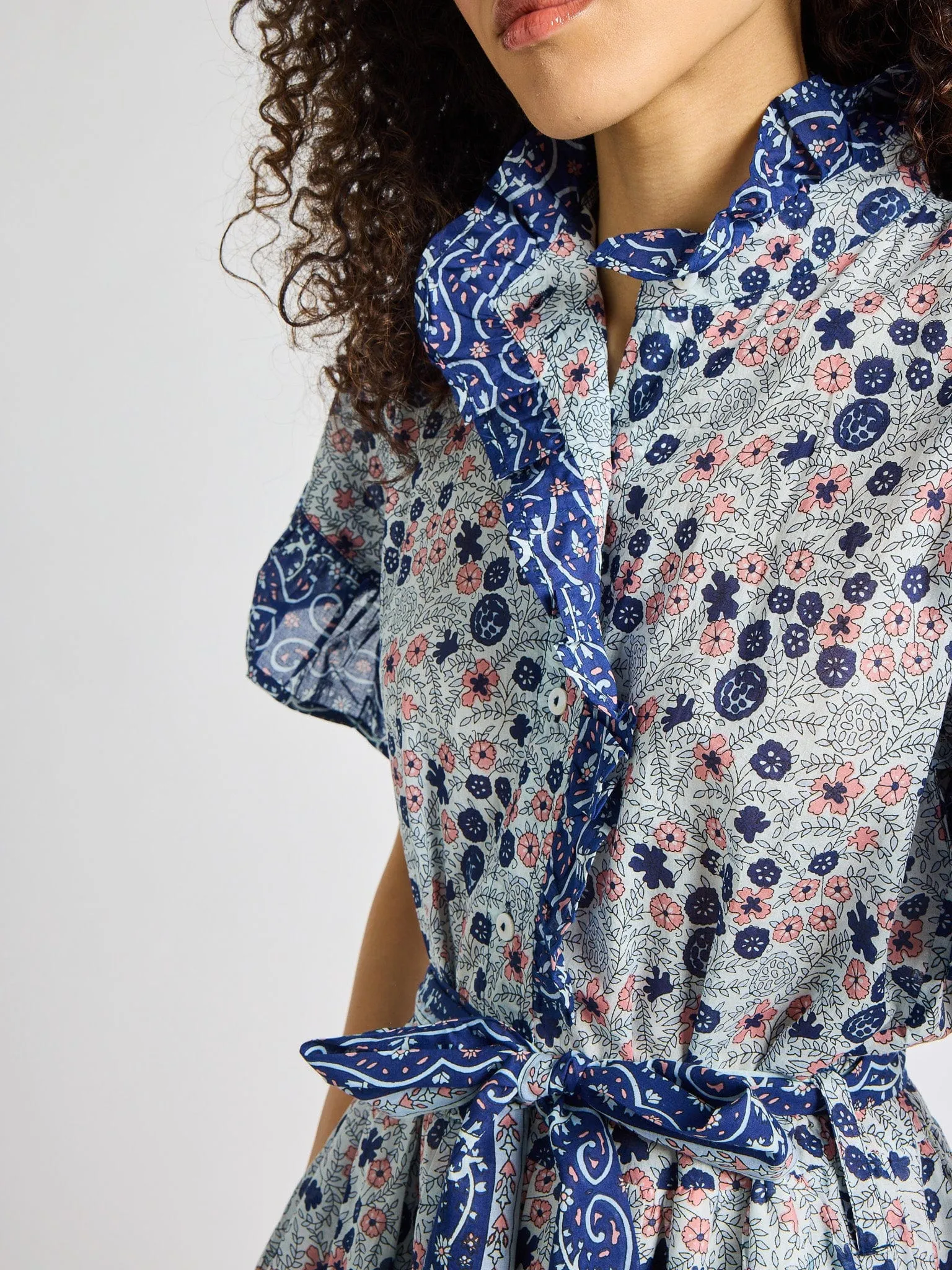 Victoria Dress in Navy Floral sold by MILLE product image thumbnail 4