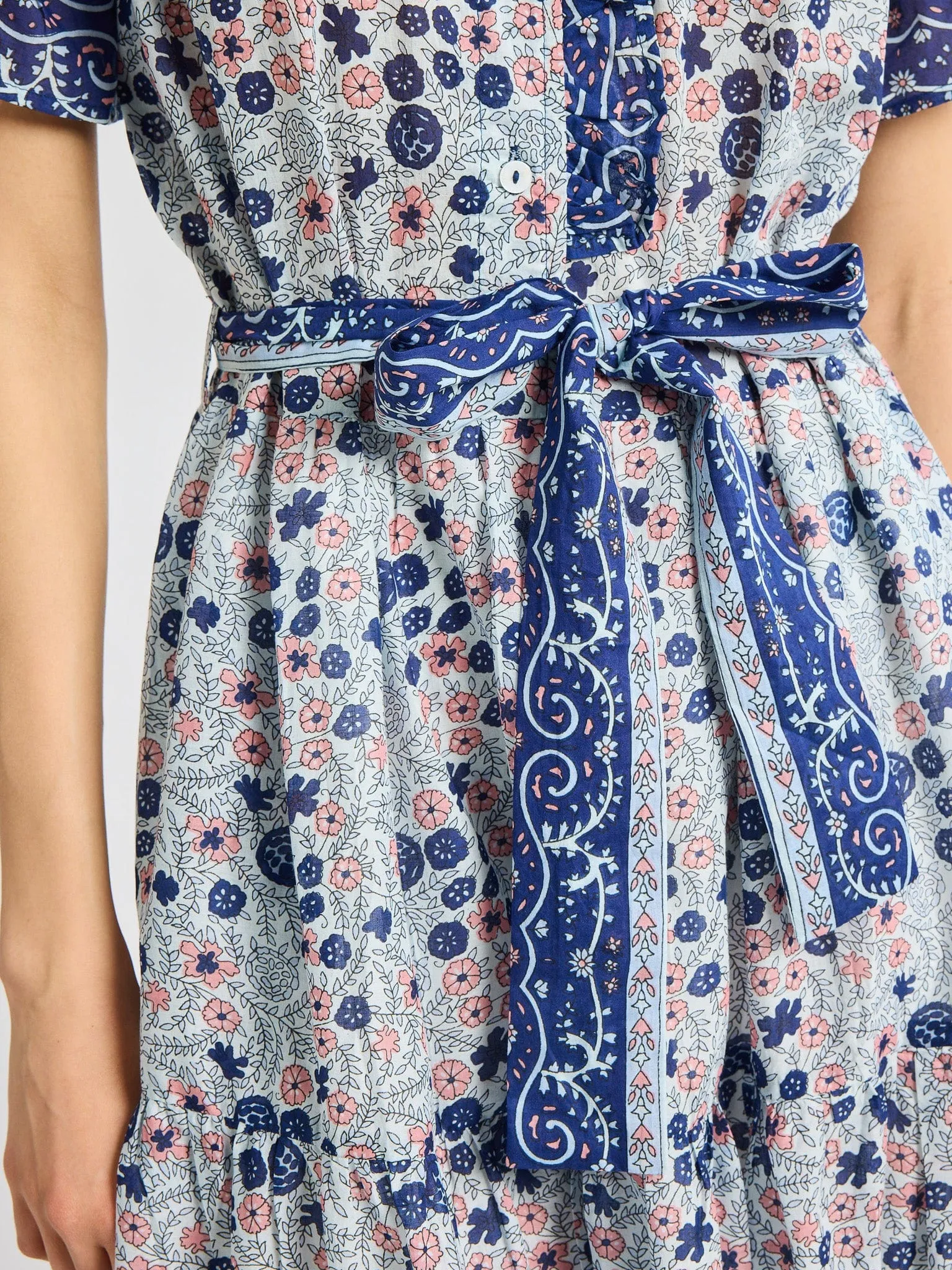 Victoria Dress in Navy Floral sold by MILLE product image thumbnail 3