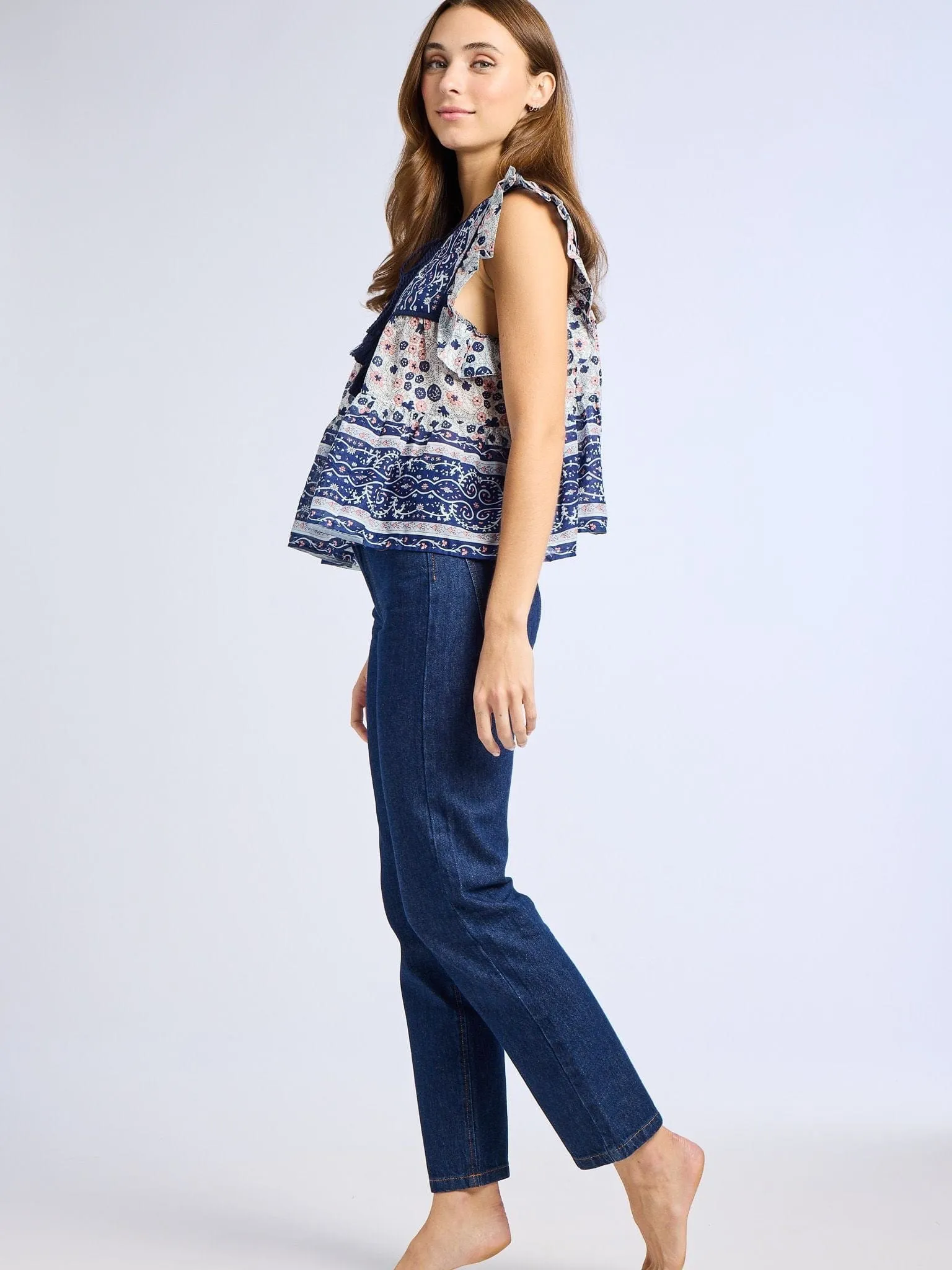 Chelsea Top in Navy Floral sold by MILLE product image thumbnail 3