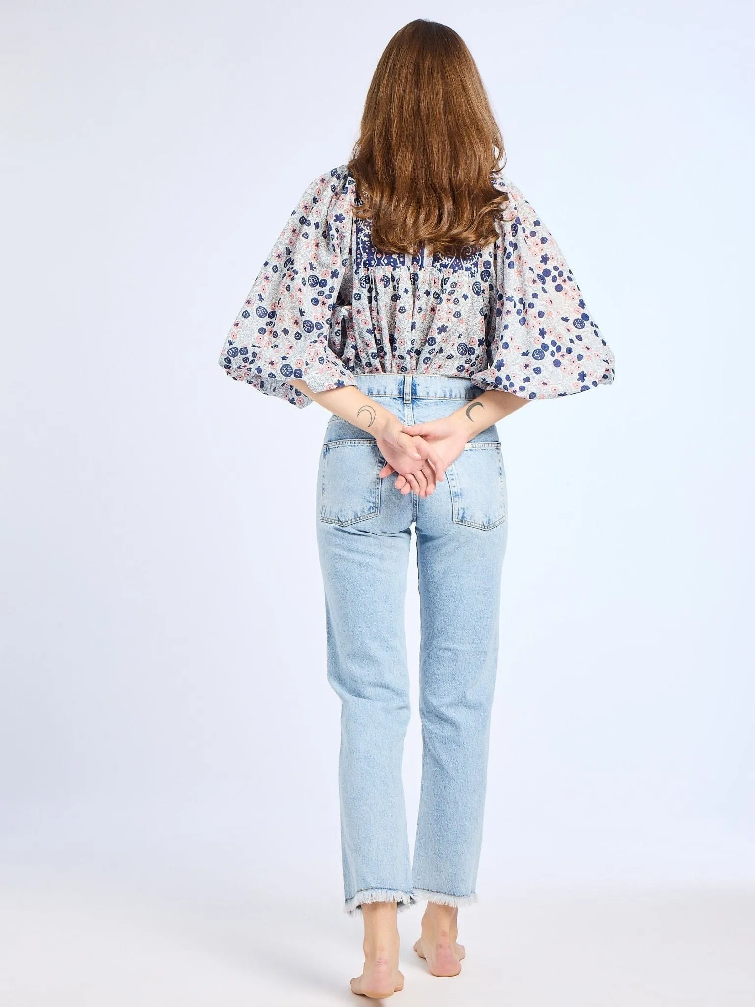 Charlie Top in Navy Floral sold by MILLE product image thumbnail 5
