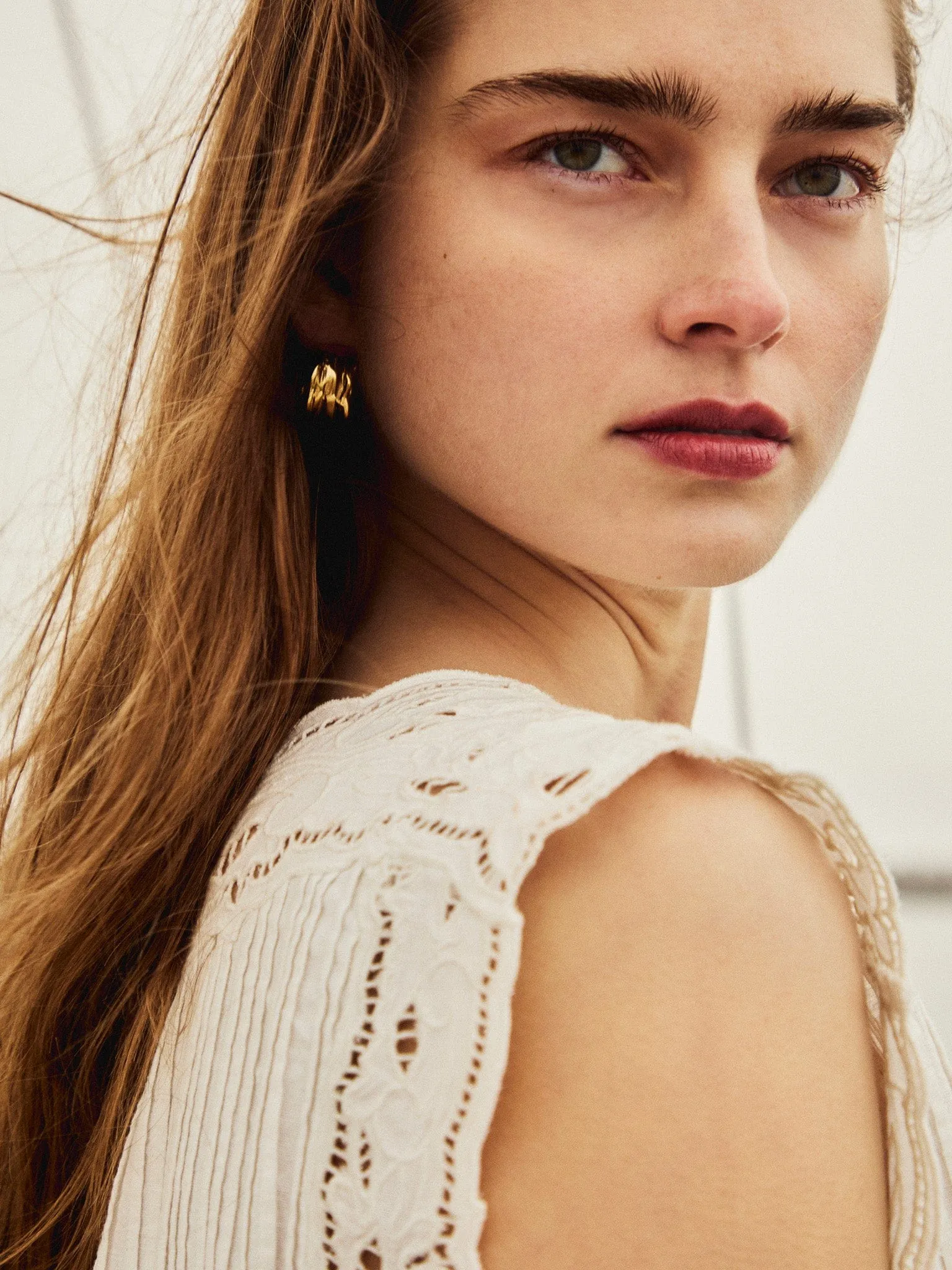 Dott Dress in White Embroidered Linen sold by MILLE product image thumbnail 2