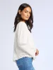 Melba Top in White Embroidered Linen sold by MILLE