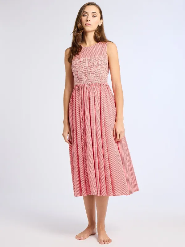 Coco Dress in Red Gingham sold by MILLE