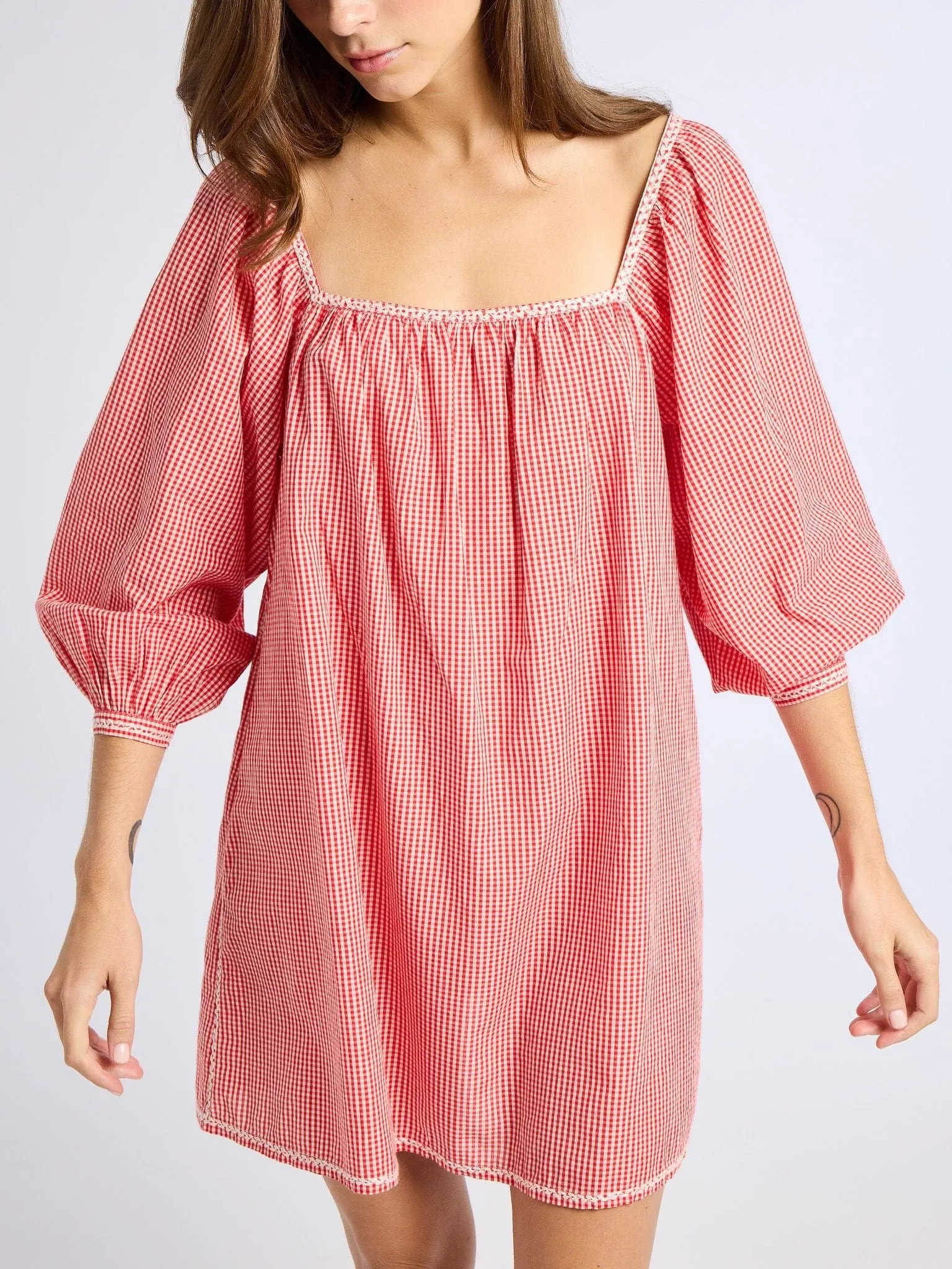 Alma Dress in Red Gingham sold by MILLE product image thumbnail 2