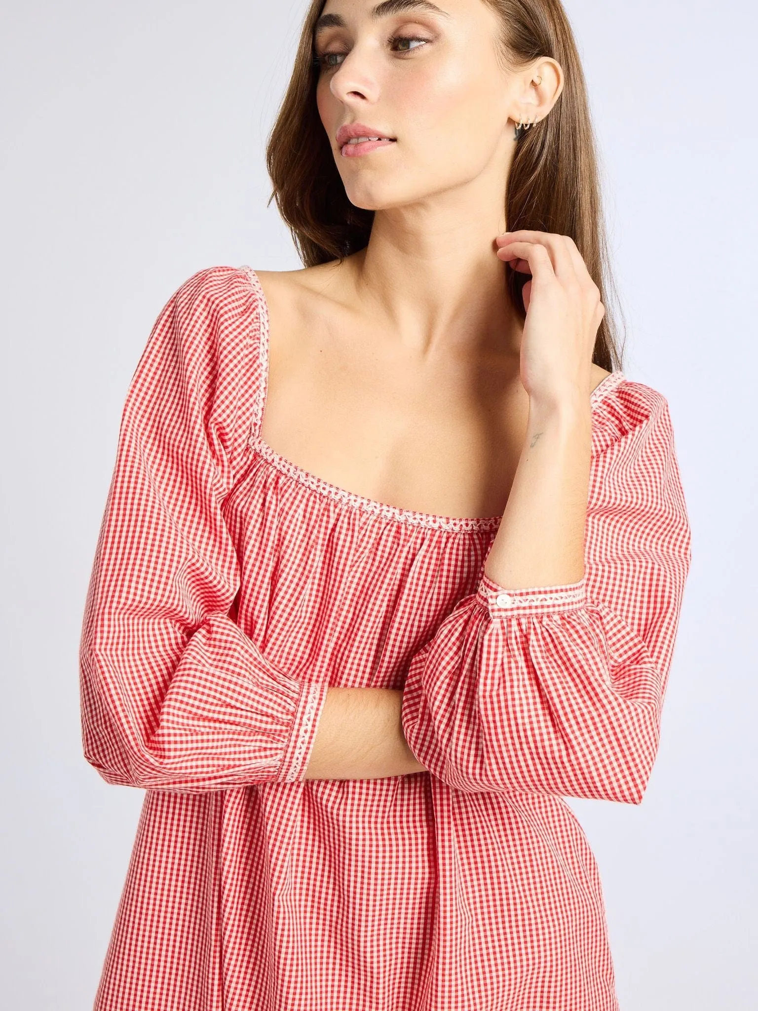 Alma Dress in Red Gingham sold by MILLE product image thumbnail 4