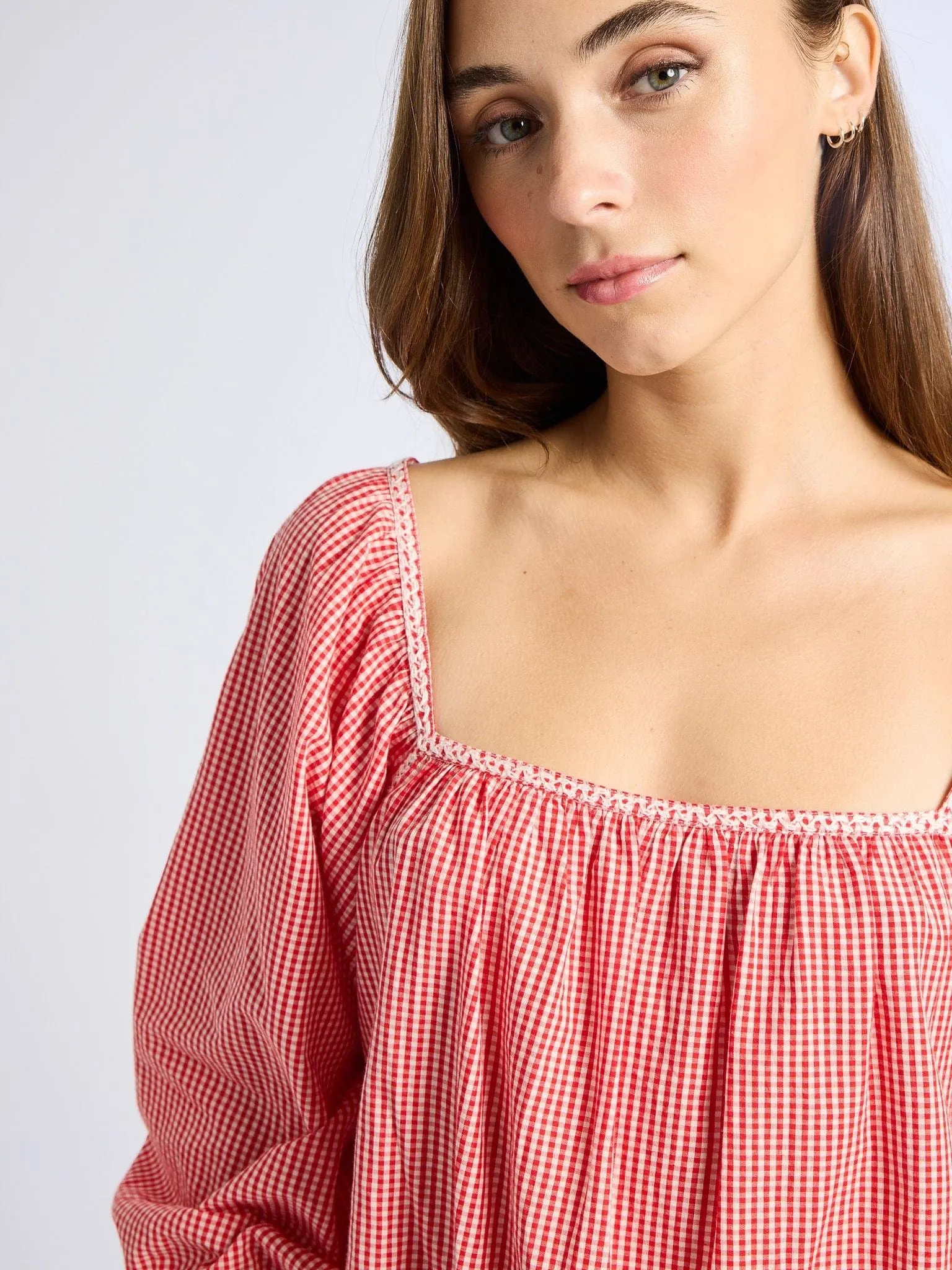 Alma Dress in Red Gingham sold by MILLE product image thumbnail 5