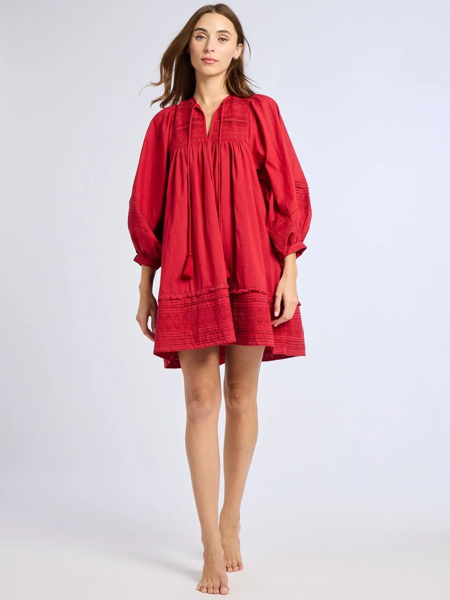 Daisy Dress in Cherry Lace sold by MILLE