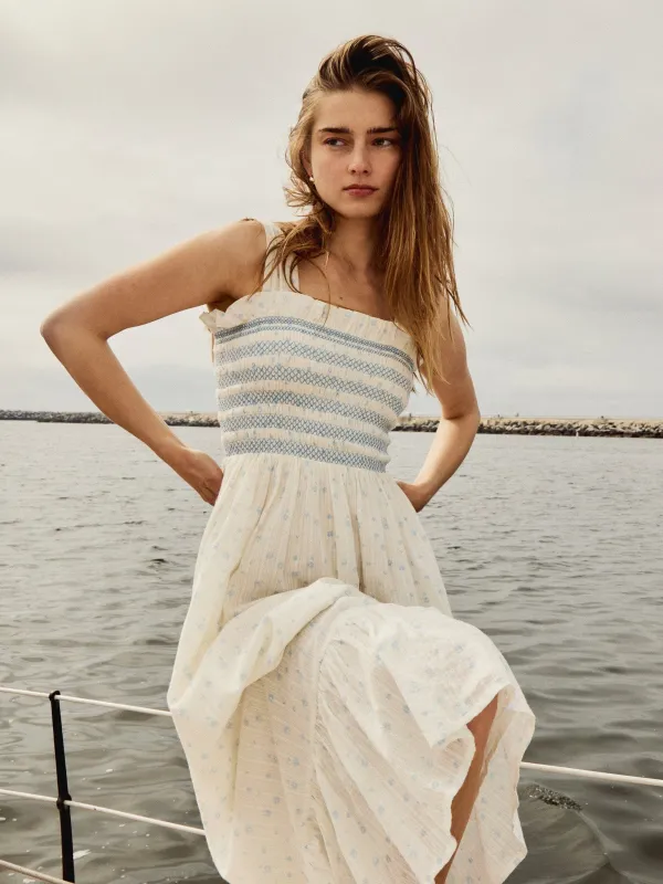 Garden Dress in Blue Flora sold by MILLE