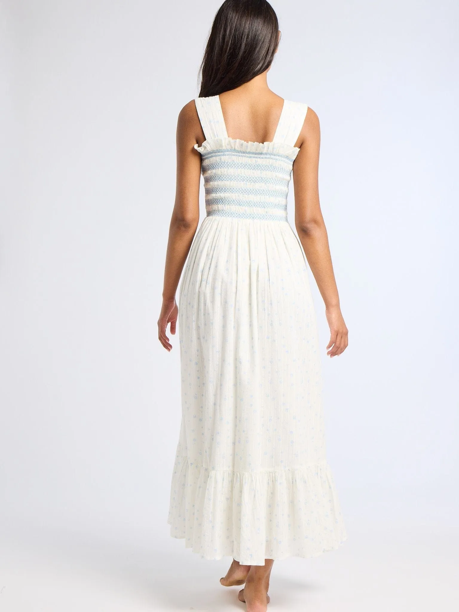 Garden Dress in Blue Flora sold by MILLE product image thumbnail 5