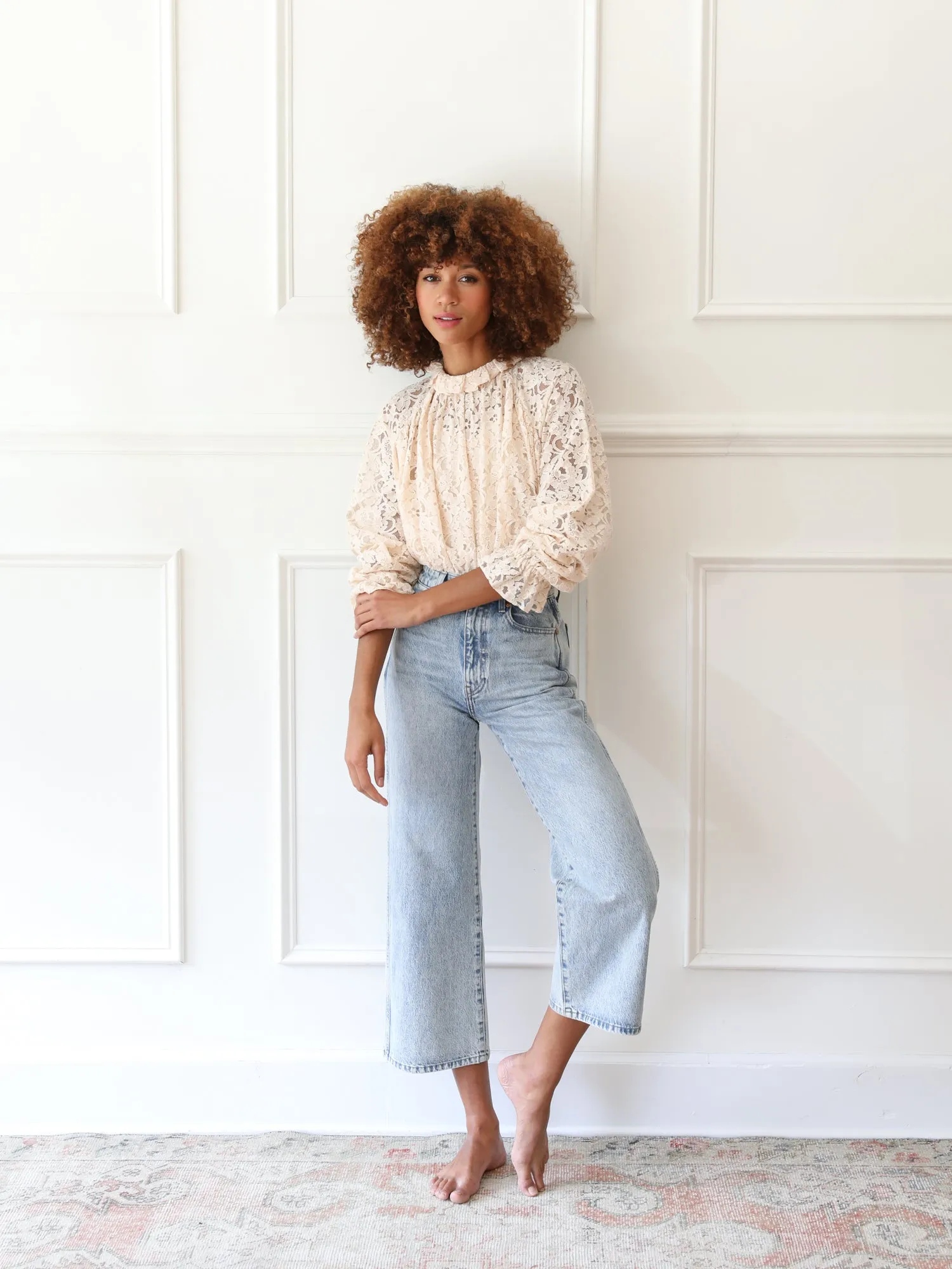 Chantal Top in Vanilla Lace sold by MILLE product image thumbnail 3