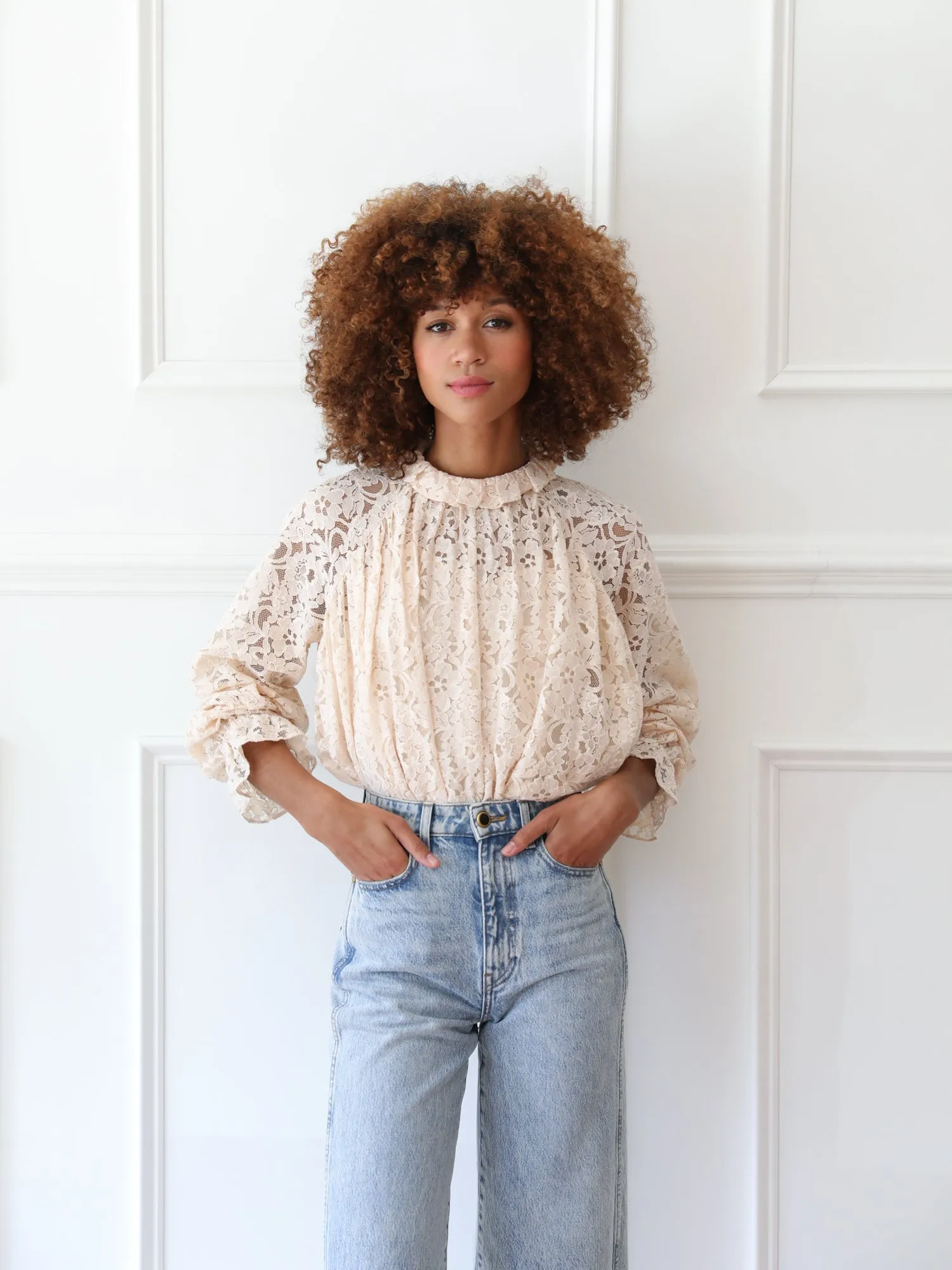 Chantal Top in Vanilla Lace sold by MILLE product image thumbnail 5