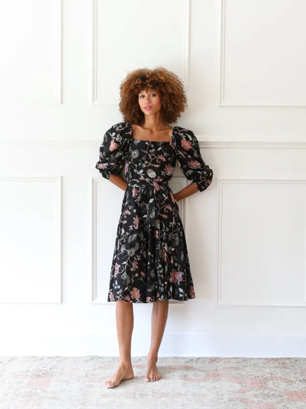 PENELOPE | DRESS COTTON BLACK | Parallel