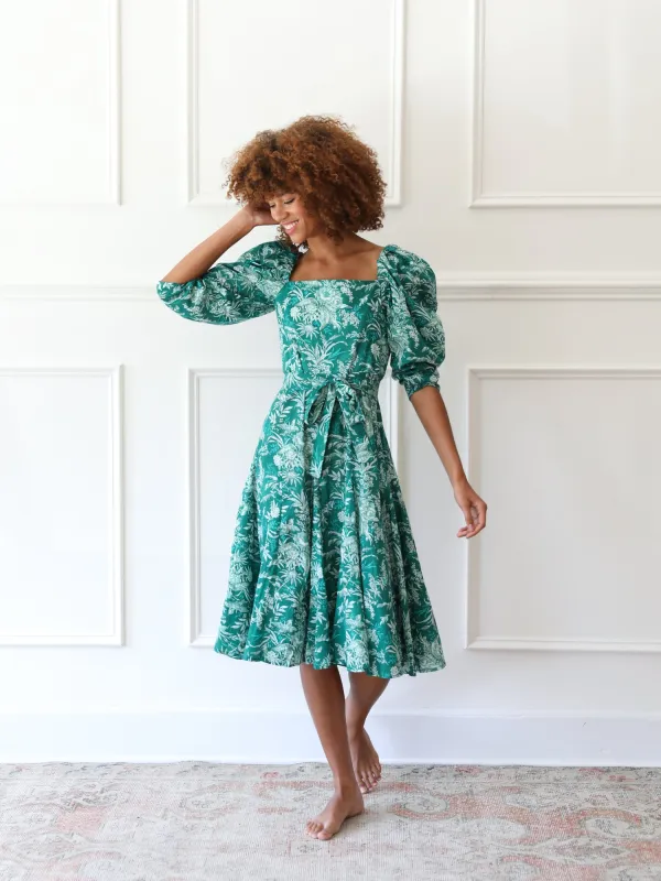 Penelope Dress in Jade Paradise sold by MILLE