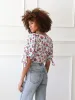 Evelyn Top in Pink Roses sold by MILLE