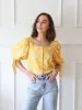 Evelyn Top in Yellow Zinnia sold by MILLE