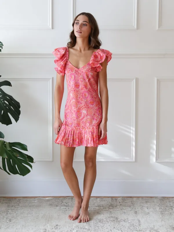 Ingrid Dress in Pink Carnation sold by MILLE