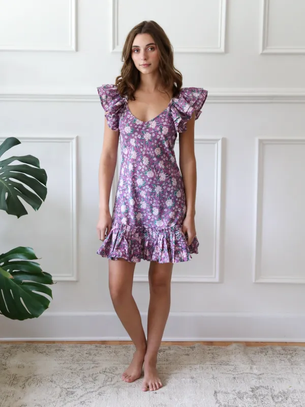 Ingrid Dress in Purple Rose sold by MILLE