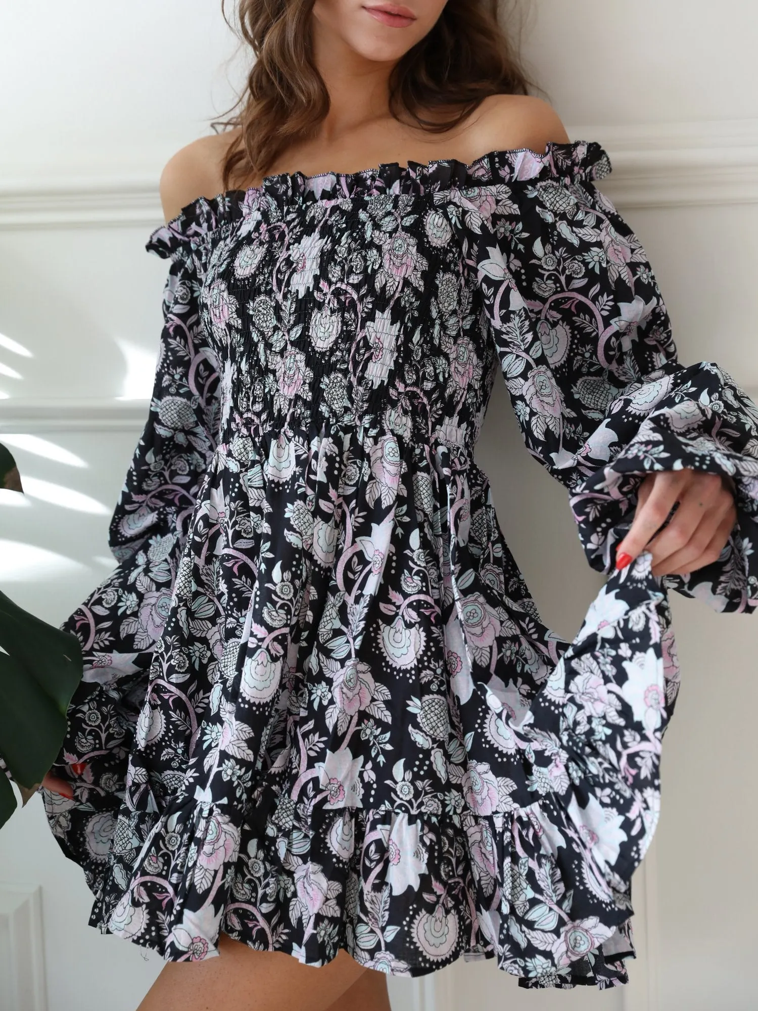 Calista Dress in Tropical Night sold by MILLE product image thumbnail 3