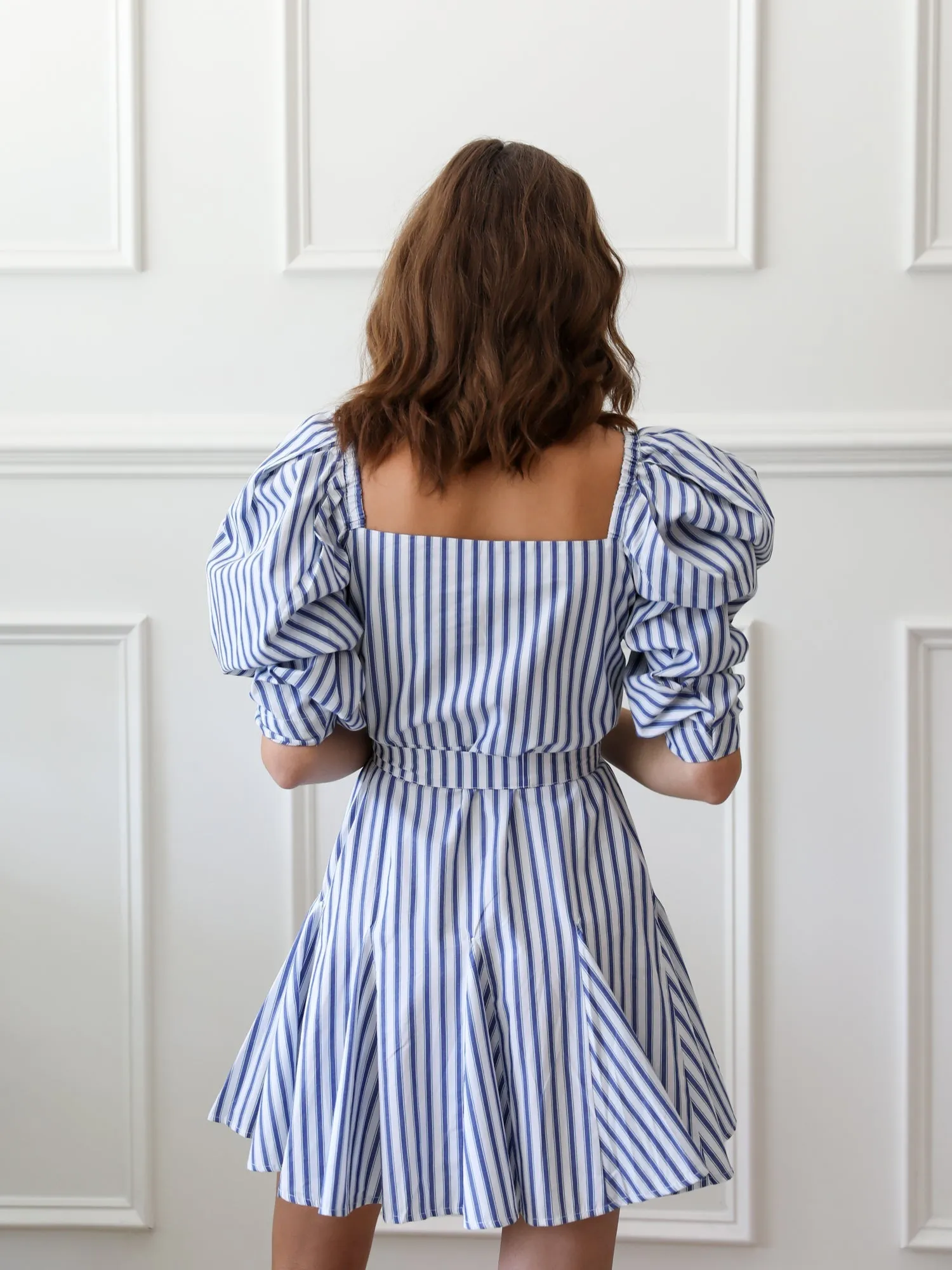 Anais Dress in Blue Stripe sold by MILLE product image thumbnail 2