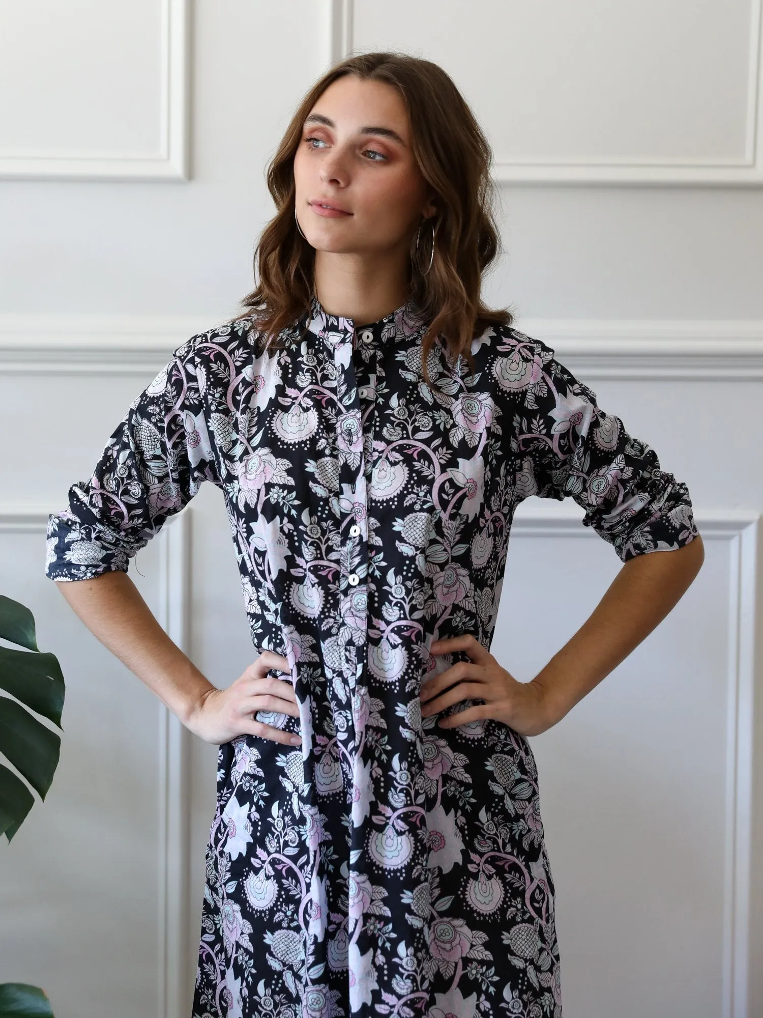 Sadie Caftan in Tropical Night sold by MILLE product image thumbnail 3