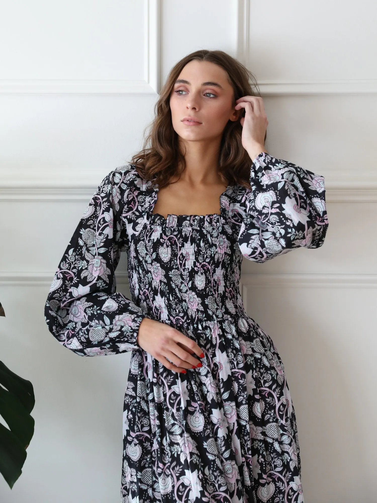 Catherine Dress in Tropical Night sold by MILLE product image thumbnail 5