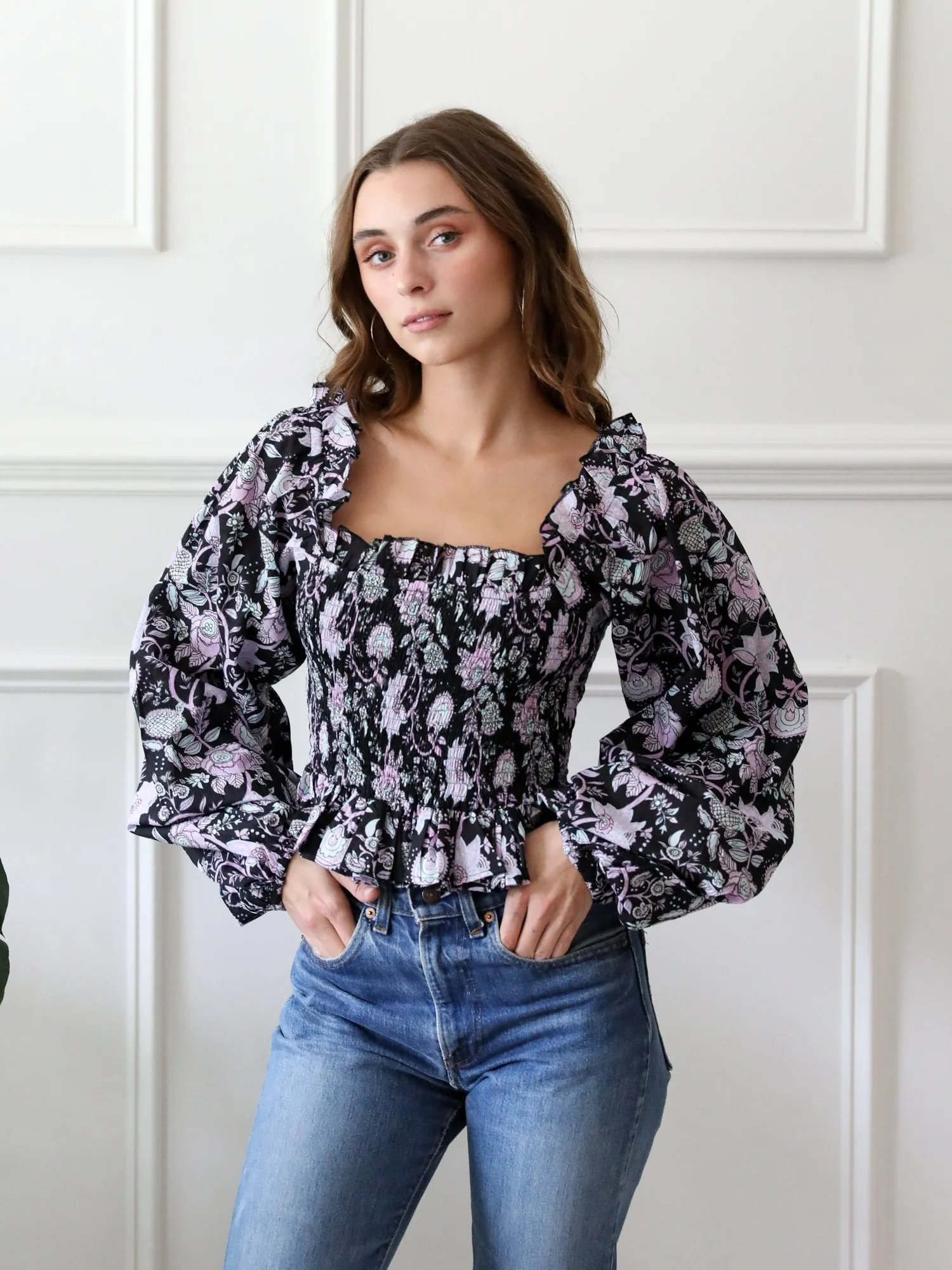 Circe Top in Tropical Night sold by MILLE product image thumbnail 3