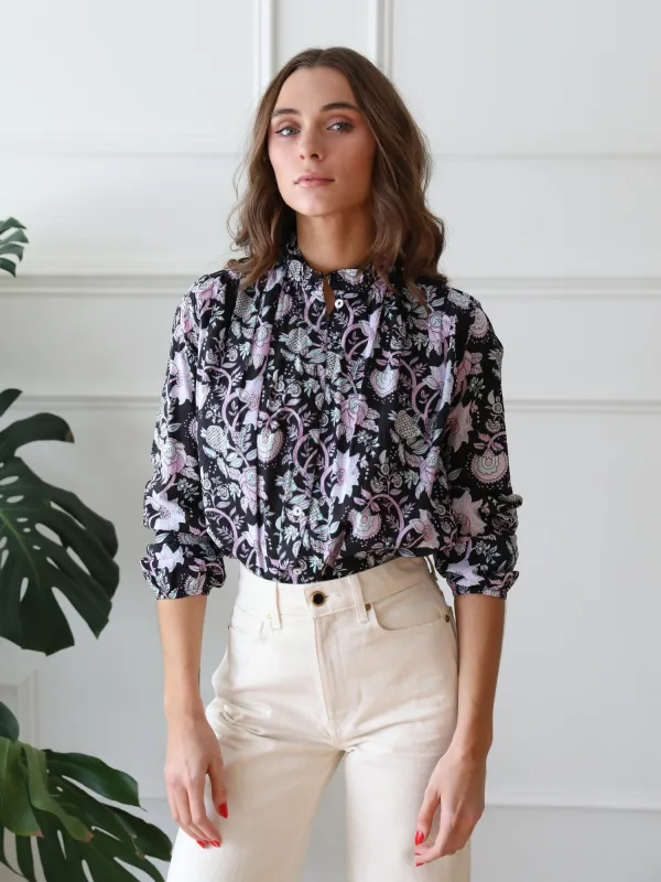 Francesca Top in Tropical Night sold by MILLE